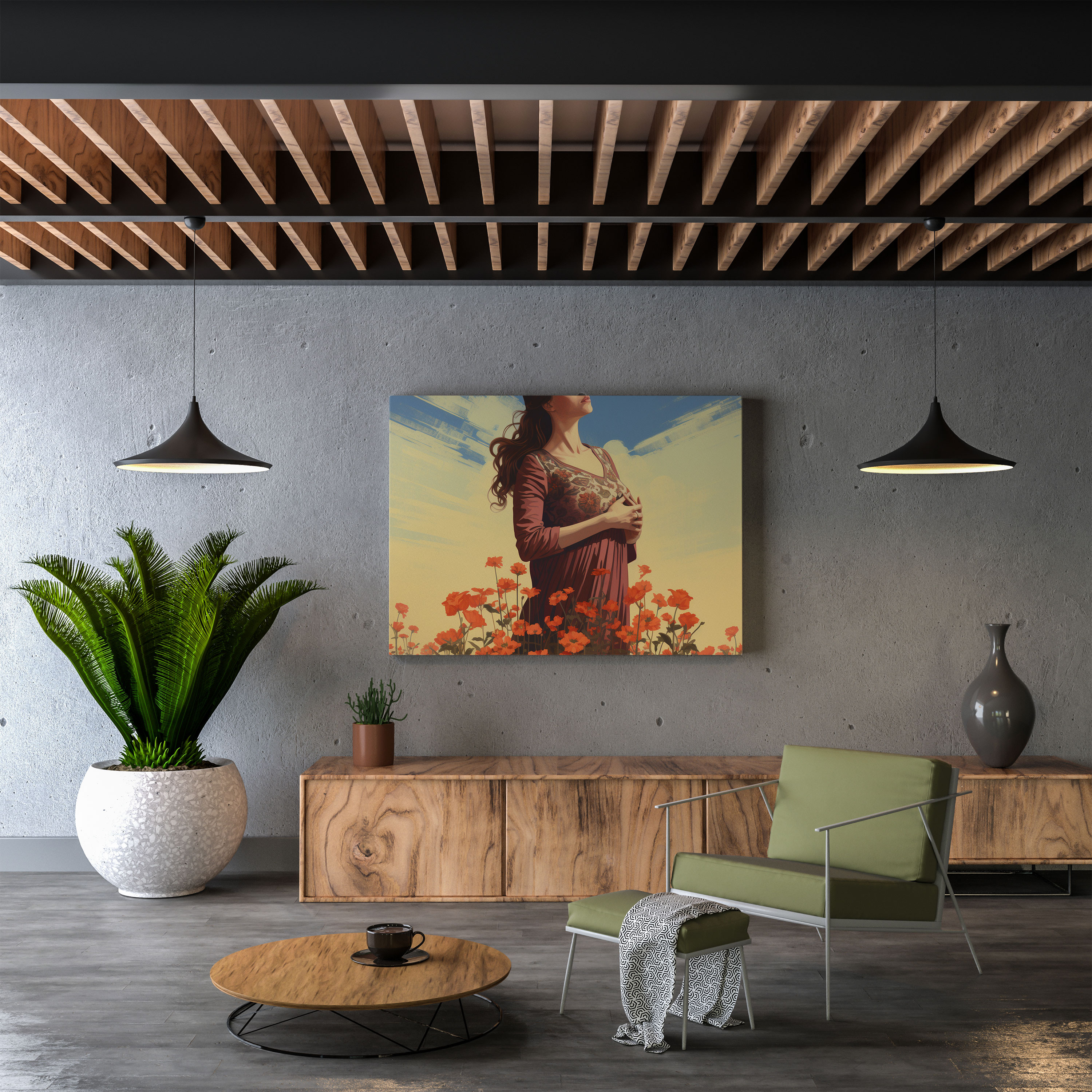 Born Canvas Print - Born, Canvas Wall Art, Home Decoration, Pregnant Woman
