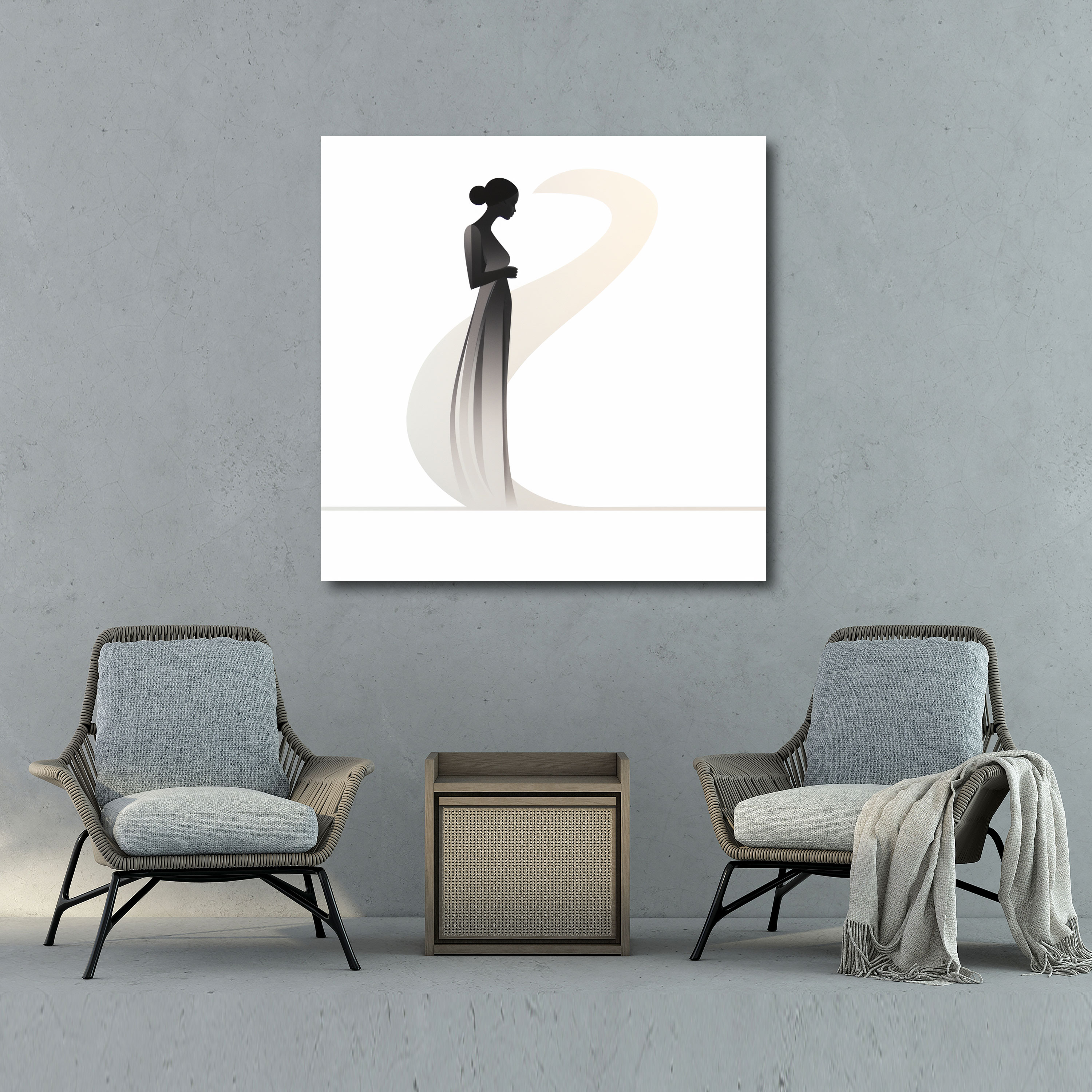 Born Wall Decoration - Born, Serene Silhouette, Wall Art, Wall Decoration