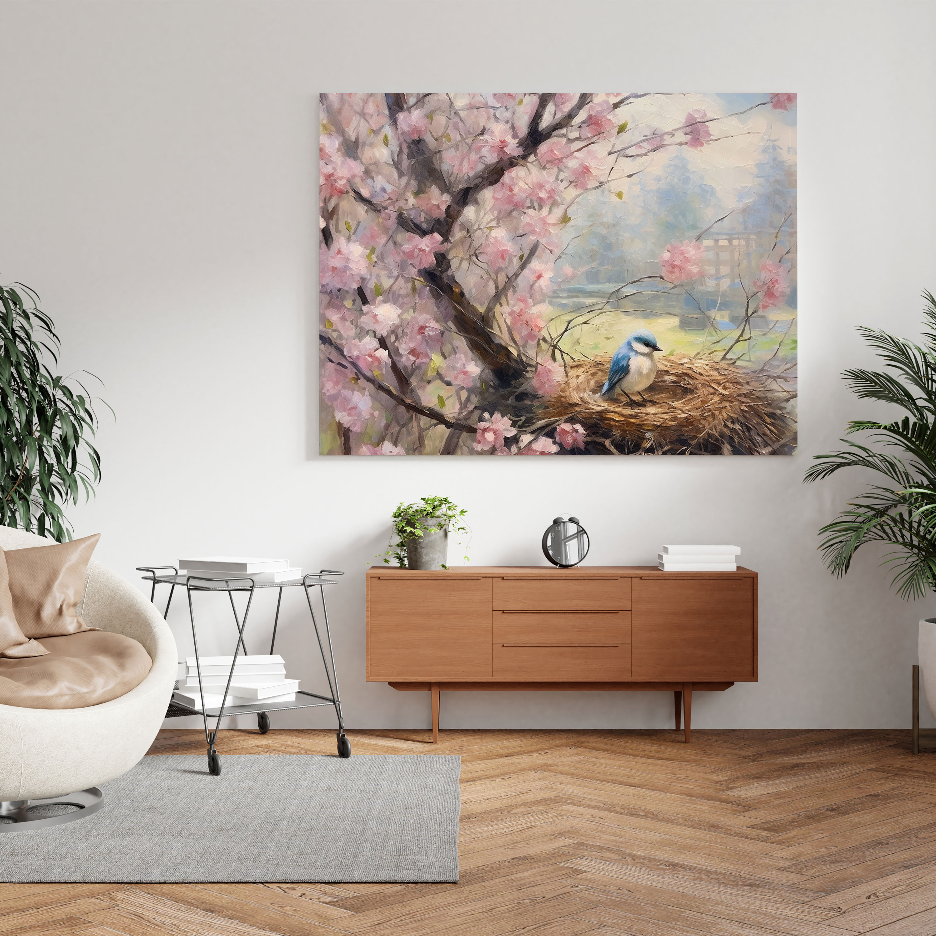 Born Canvas Wall Art - Born, Tranquility, Blooming Tree, Birth