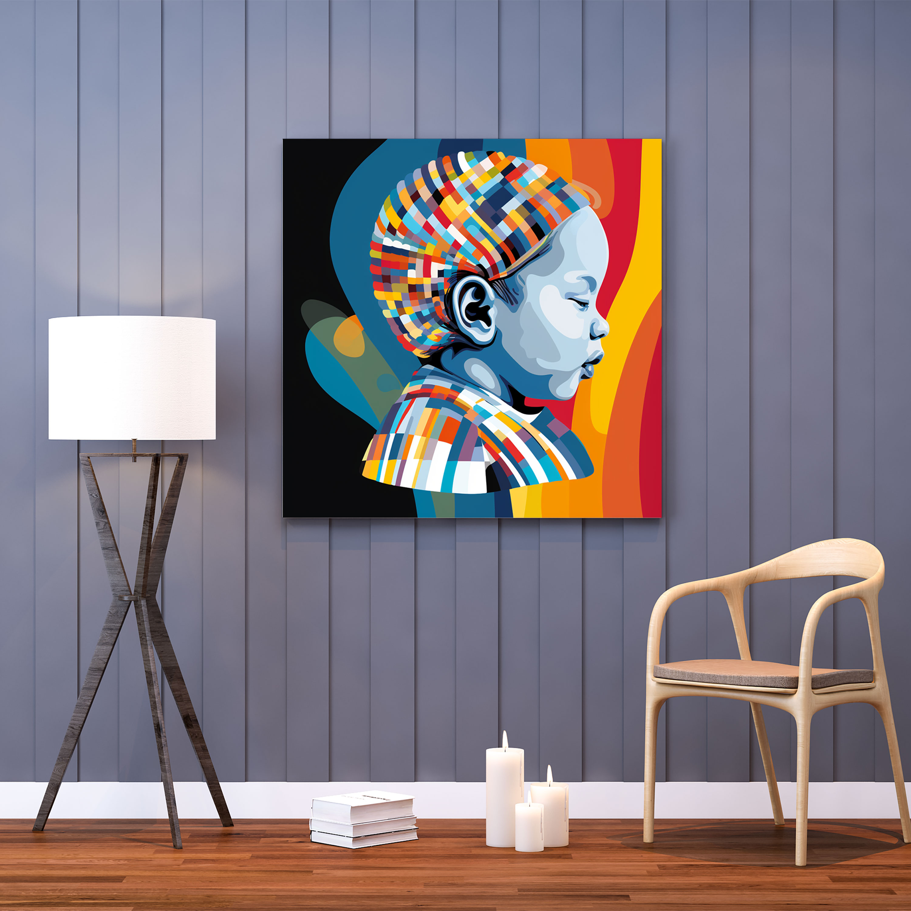 Born Canvas Print - Born, Colorful Wall Art, Born Canvas Print, Joyful Beginnings