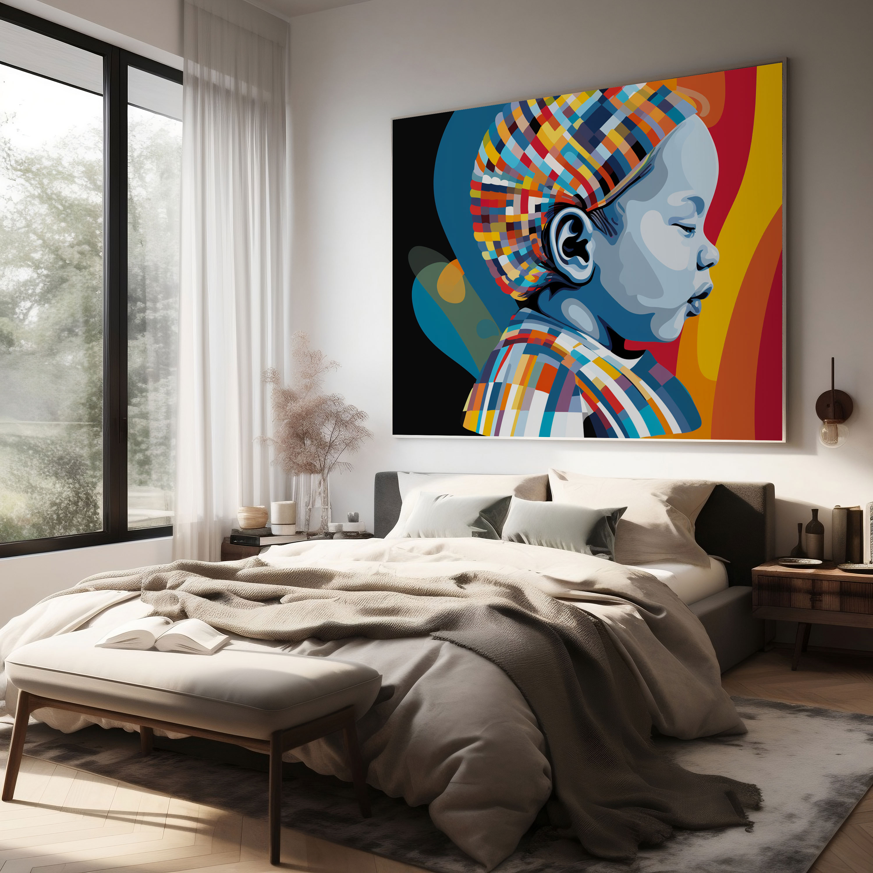 Born Canvas Print - Born, Colorful Wall Art, Born Canvas Print, Joyful Beginnings