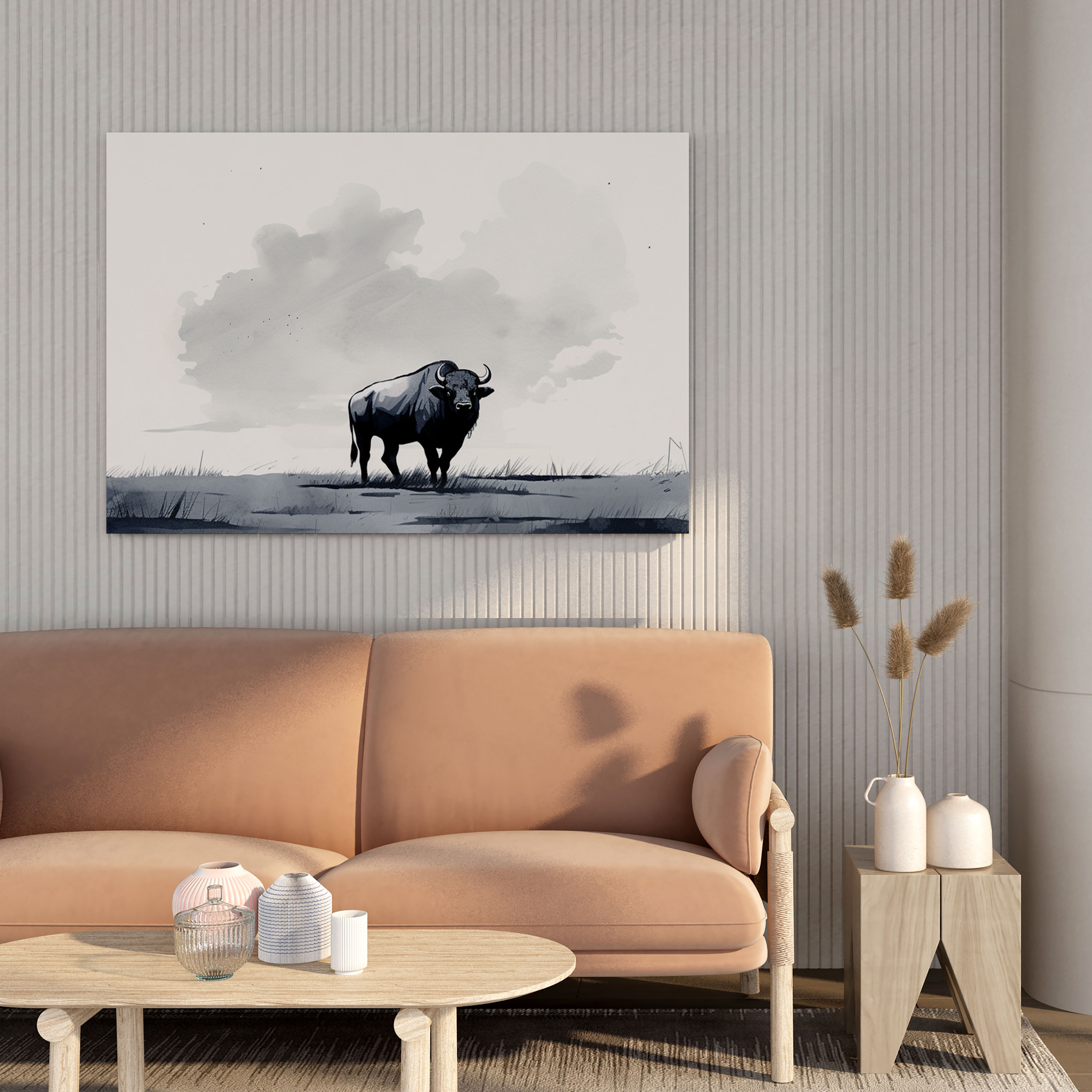 Buffalo Canvas Print - Buffalo, Nature, Buffalo, Wall Decoration