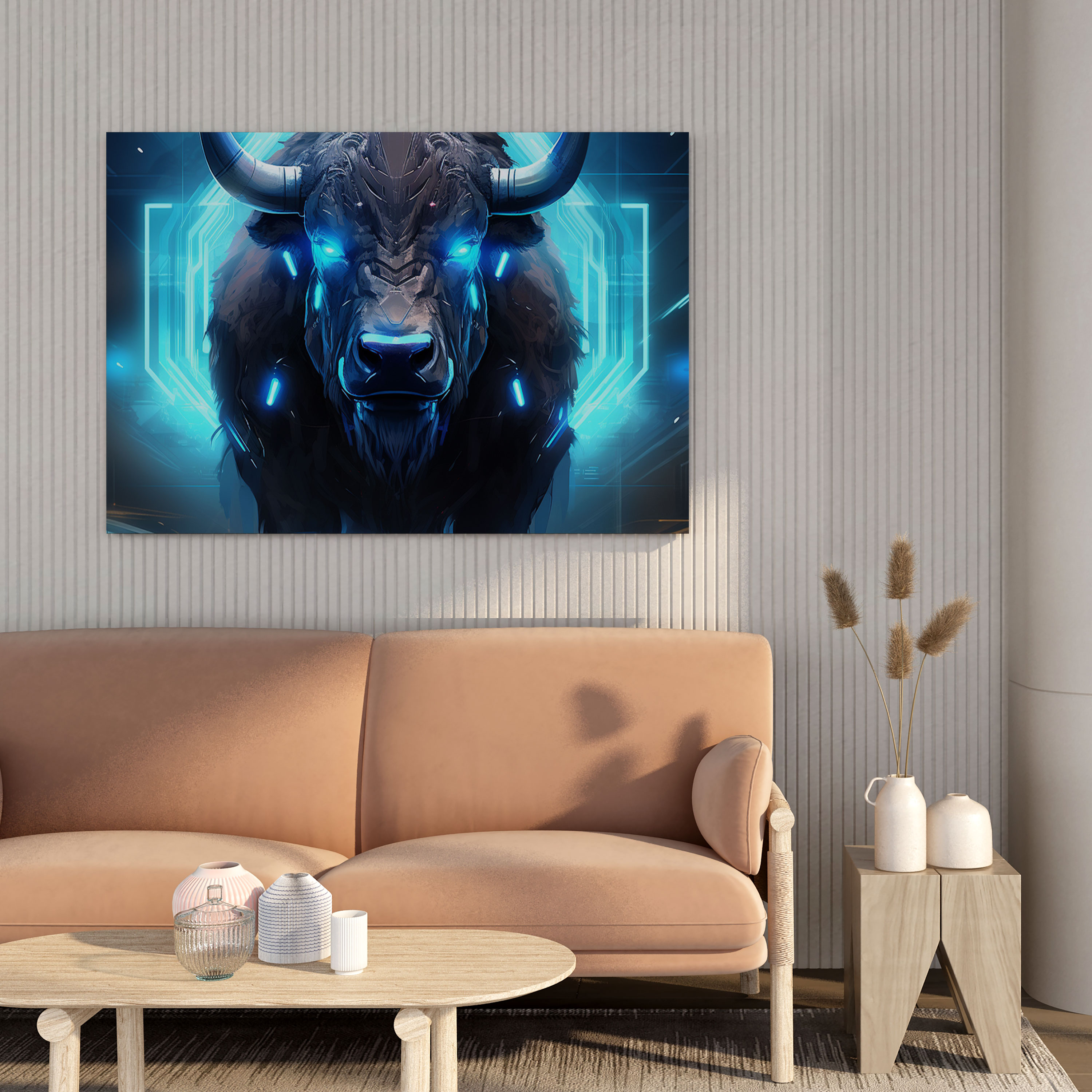 Buffalo Wall Art - Buffalo, Technology, Digital Art Illustration, Wall Decoration