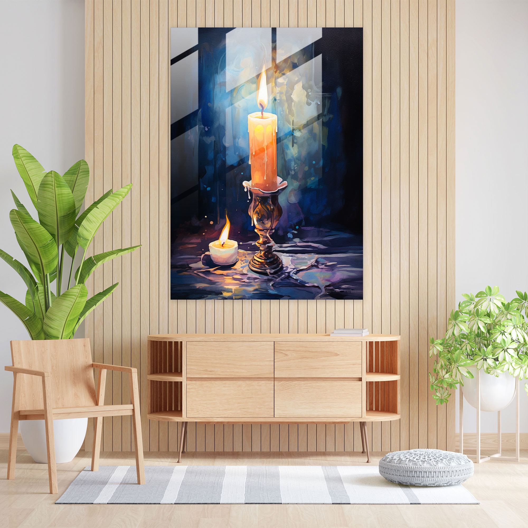 Candle Glass Print - Candle, Glass Print, Candle, Modern Art
