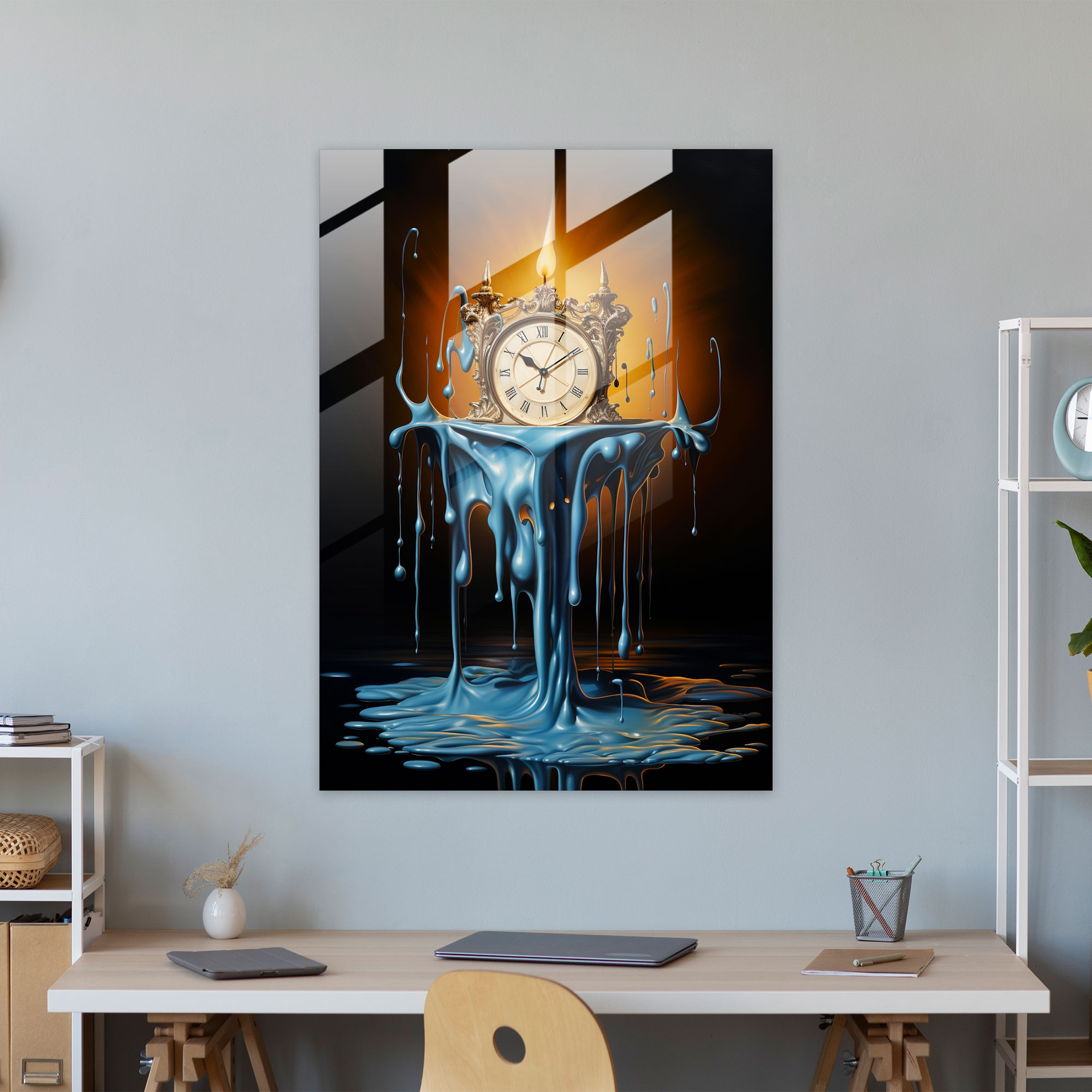 Modern Art Melting Candle - Candle, Passage Of Time, Candle, Surrealist Artwork