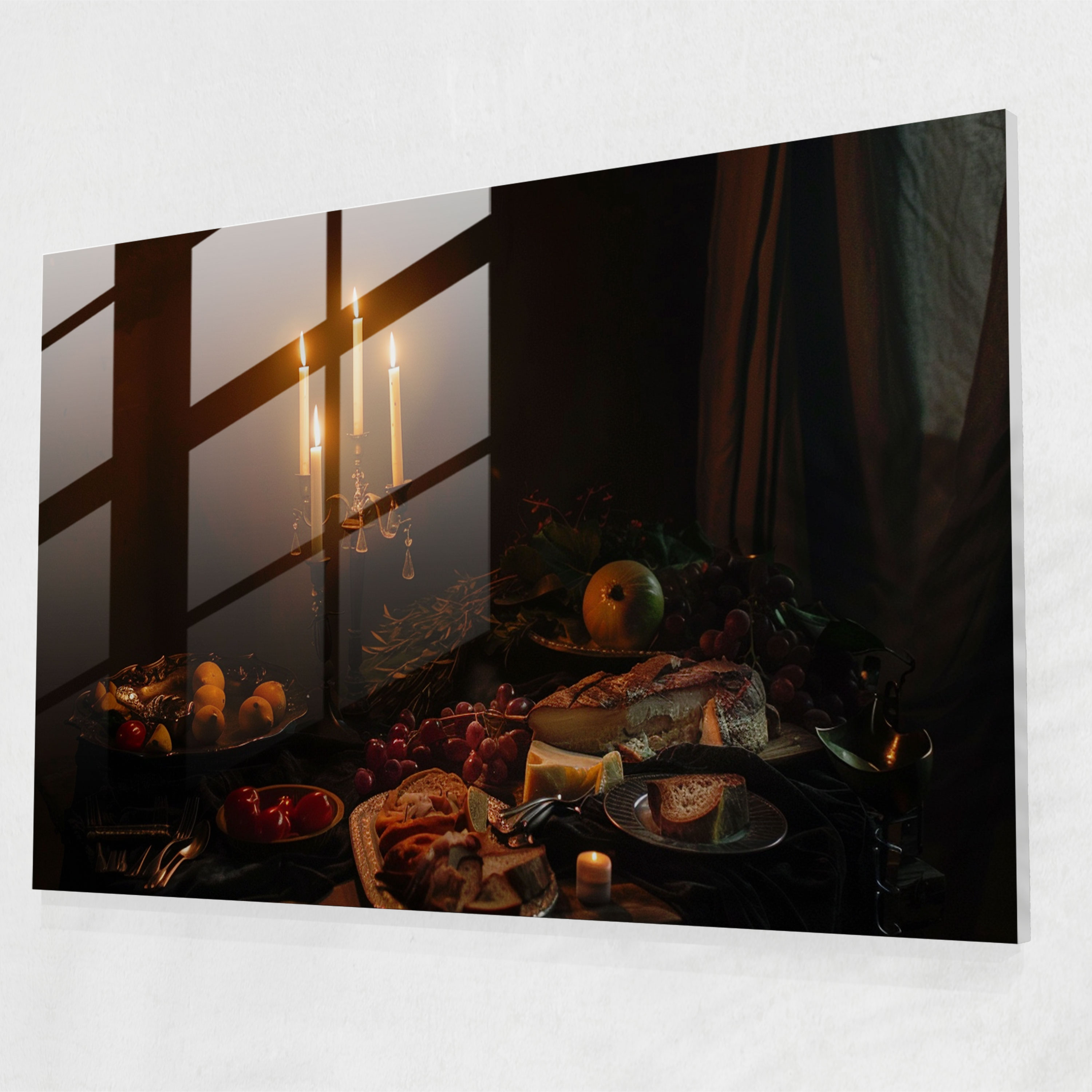 Caravaggio Tarzı Cam Tablo - Caravaggio Cam Sanatı Duvar Dekorasyonu