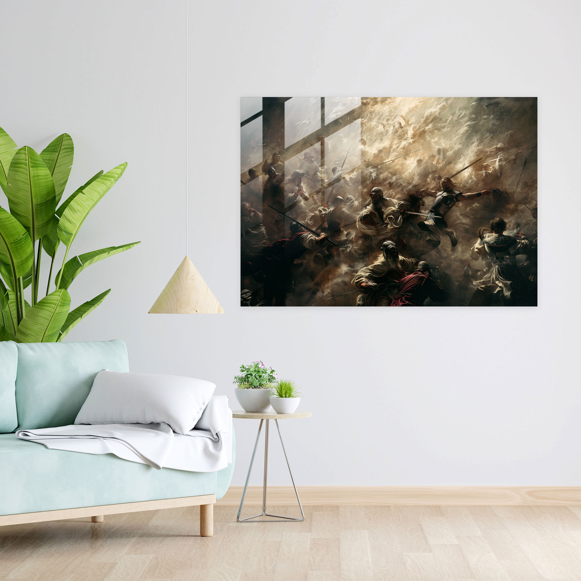 Caravaggio Tarzı Cam Sanatı - Duvar Dekorasyonu Modern Sanat