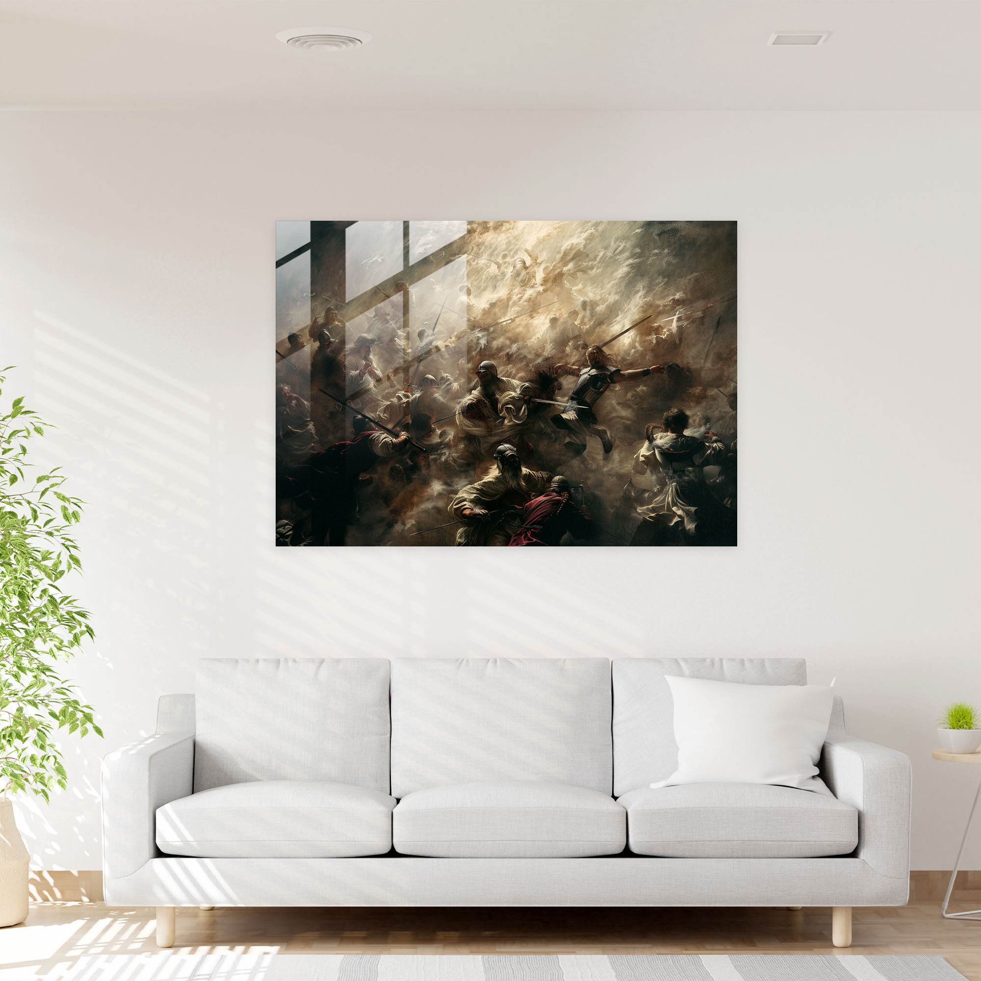 Caravaggio Tarzı Cam Sanatı - Duvar Dekorasyonu Modern Sanat