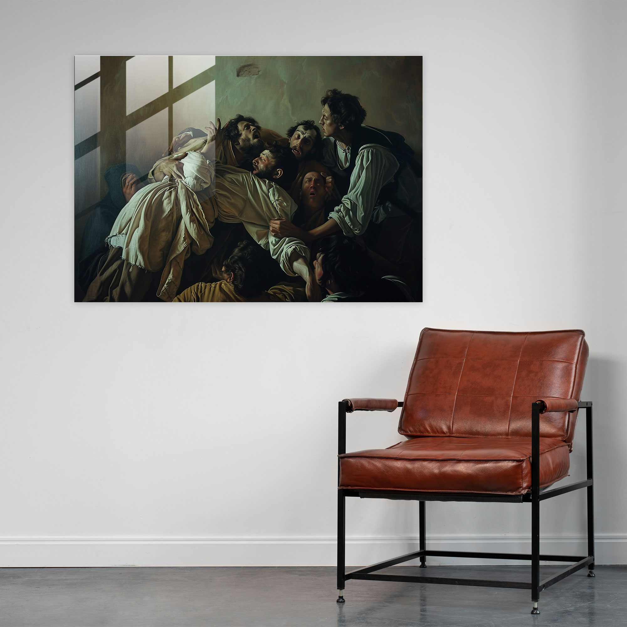 Caravaggio Tarzı Cam Tablo Sanatı - Ev Dekorasyonu Modern Sanat