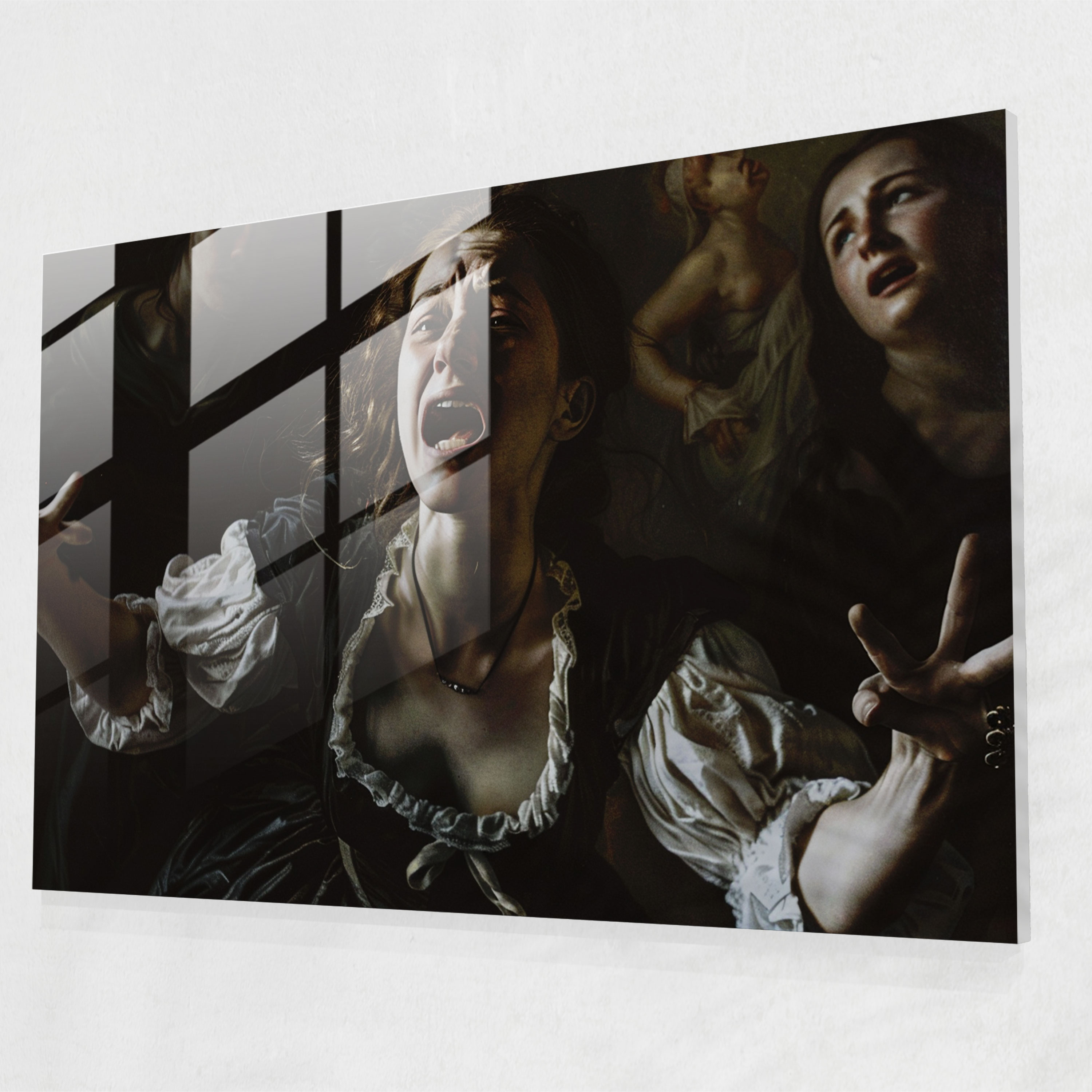 Caravaggio Tarzı Ev Dekorasyonu - Modern Sanat Ev Dekorasyonu Cam Tablo