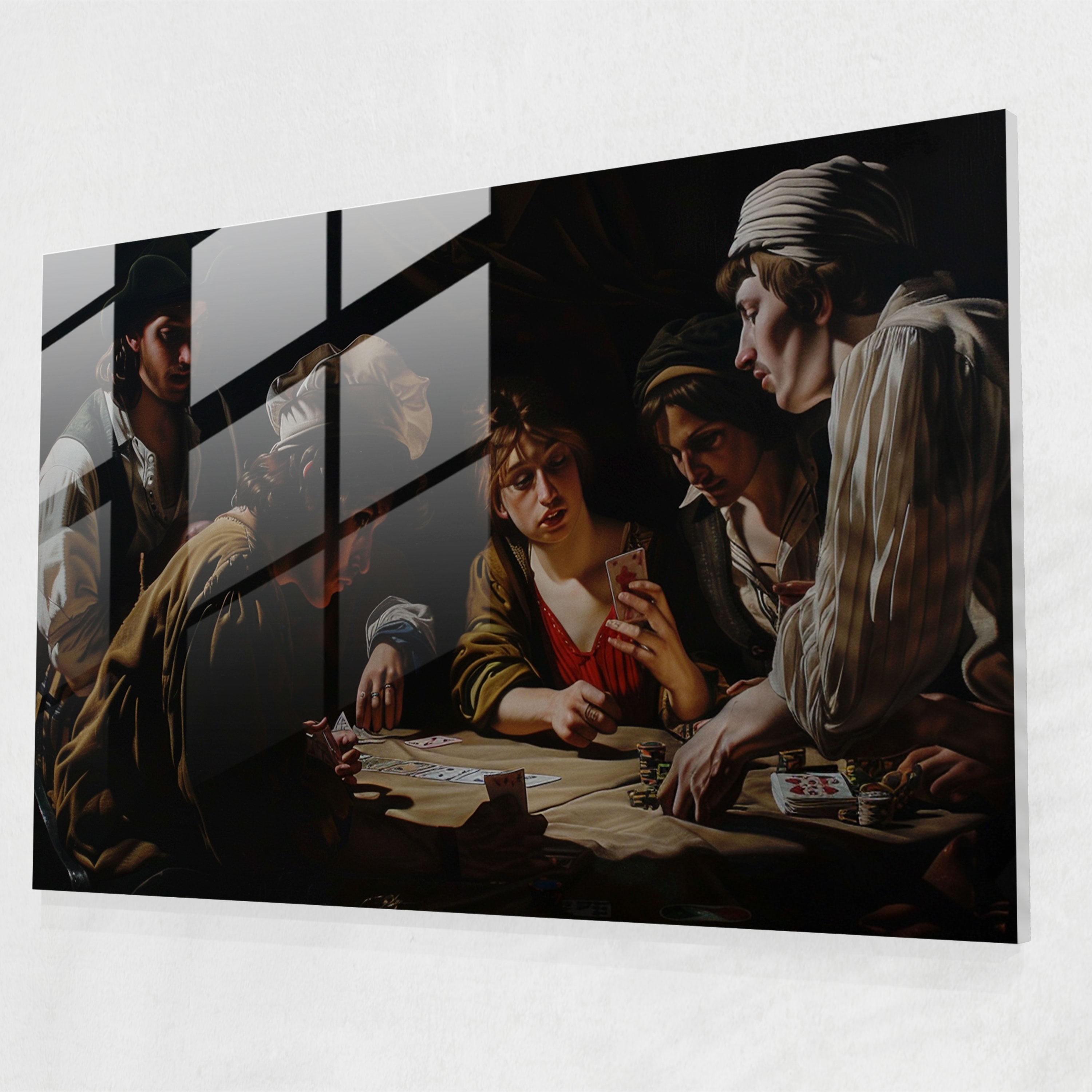 Caravaggio Tarzı Cam Tablo - Ev Dekorasyonu Caravaggio Tarzı