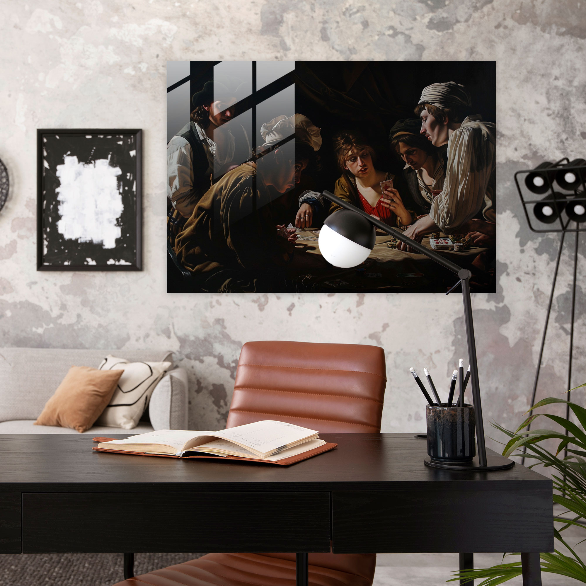Caravaggio Tarzı Cam Tablo - Ev Dekorasyonu Caravaggio Tarzı