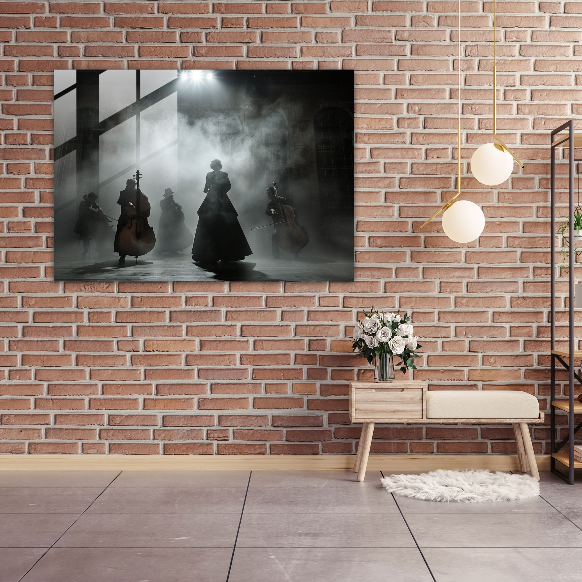 Caravaggio Tarzı Modern Sanat - Caravaggio Modern Sanat Duvar Dekorasyonu Cam Tablo