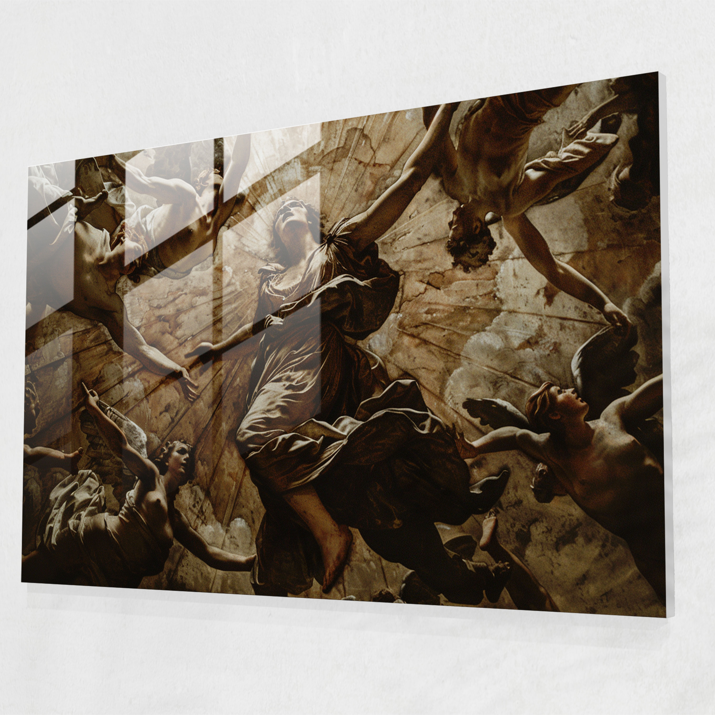 Caravaggio Tarzı Ev Dekorasyonu - Caravaggio Ev Dekorasyonu Modern Sanat Cam Tablo