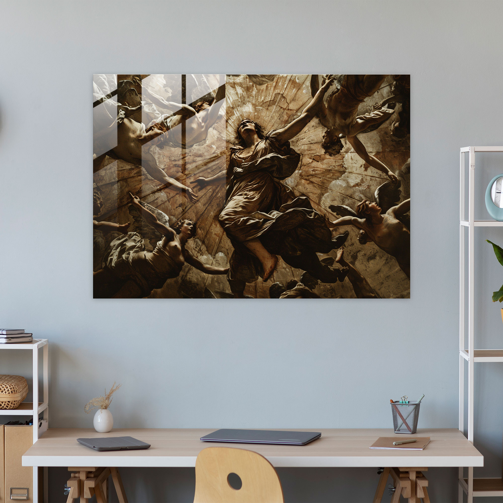 Caravaggio Tarzı Ev Dekorasyonu - Caravaggio Ev Dekorasyonu Modern Sanat Cam Tablo