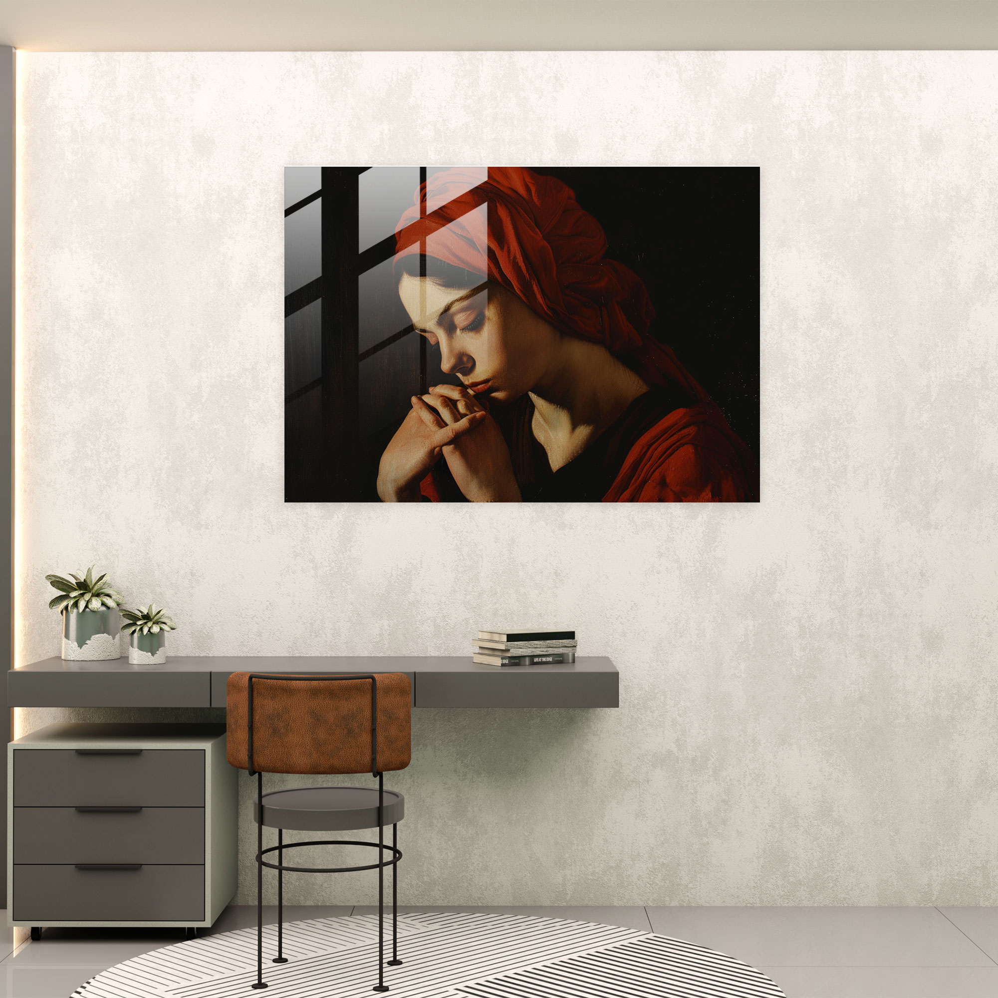 Caravaggio Stili Cam Sanatı - Modern Sanat Duvar Dekorasyonu