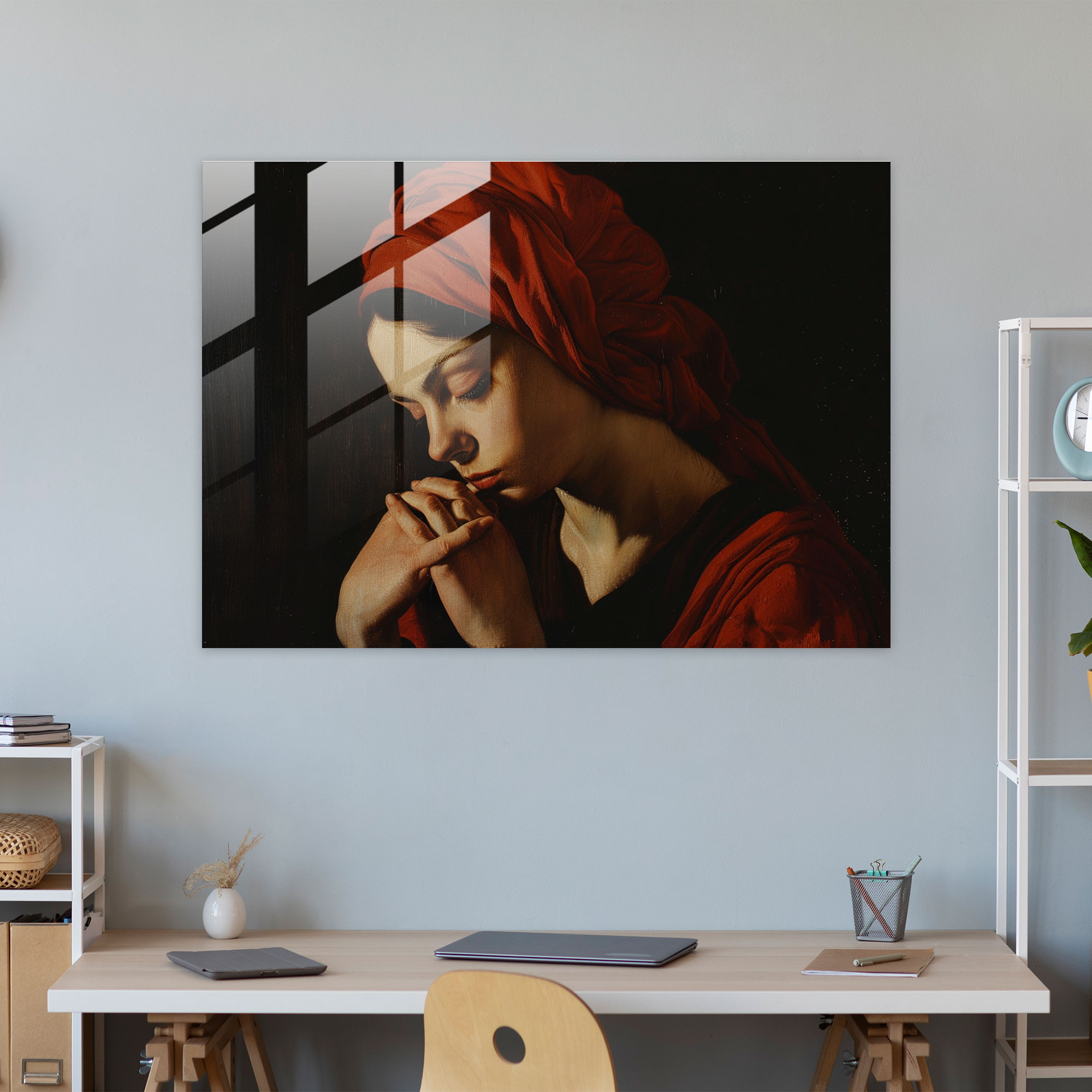 Caravaggio Stili Cam Sanatı - Modern Sanat Duvar Dekorasyonu