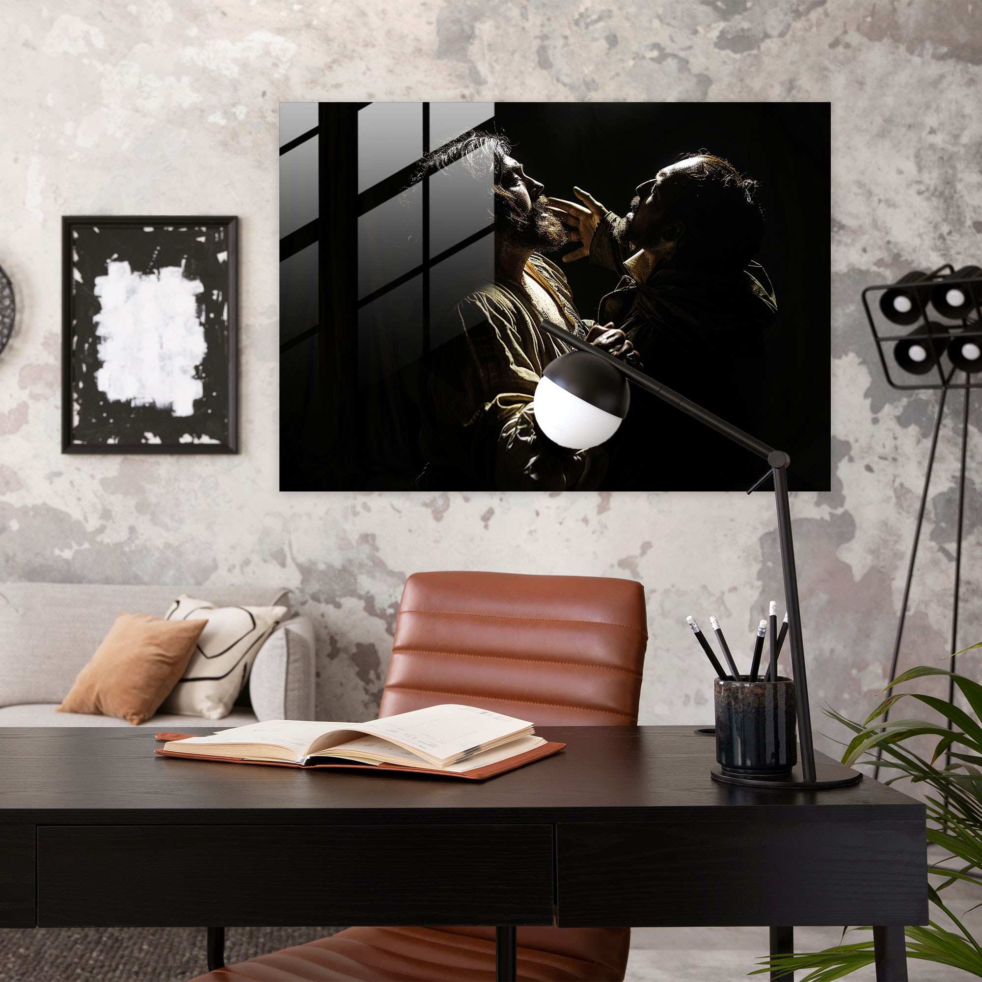 Caravaggio Tarzı Cam Duvar Sanatı - Ev Dekorasyonu için Caravaggio Tarzı Cam Duvar Sanatı