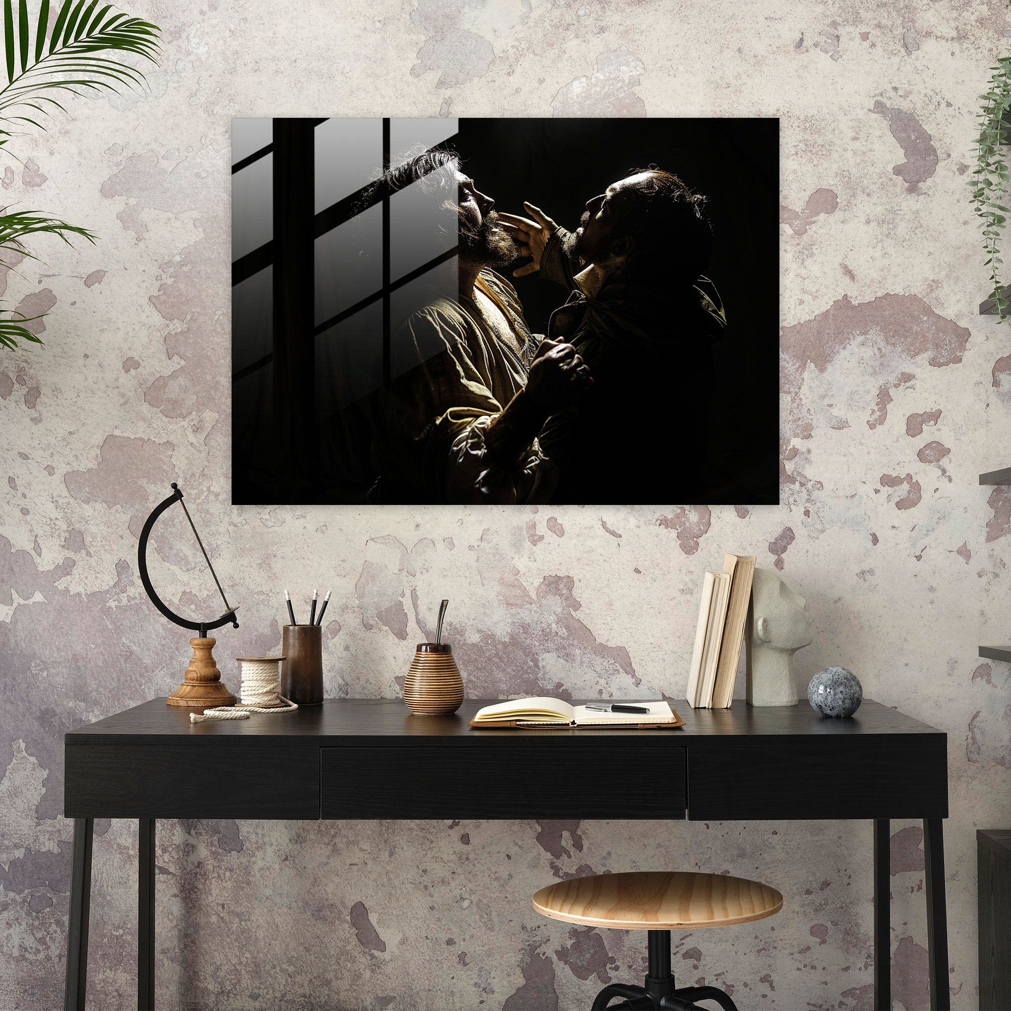 Caravaggio Tarzı Cam Duvar Sanatı - Ev Dekorasyonu için Caravaggio Tarzı Cam Duvar Sanatı