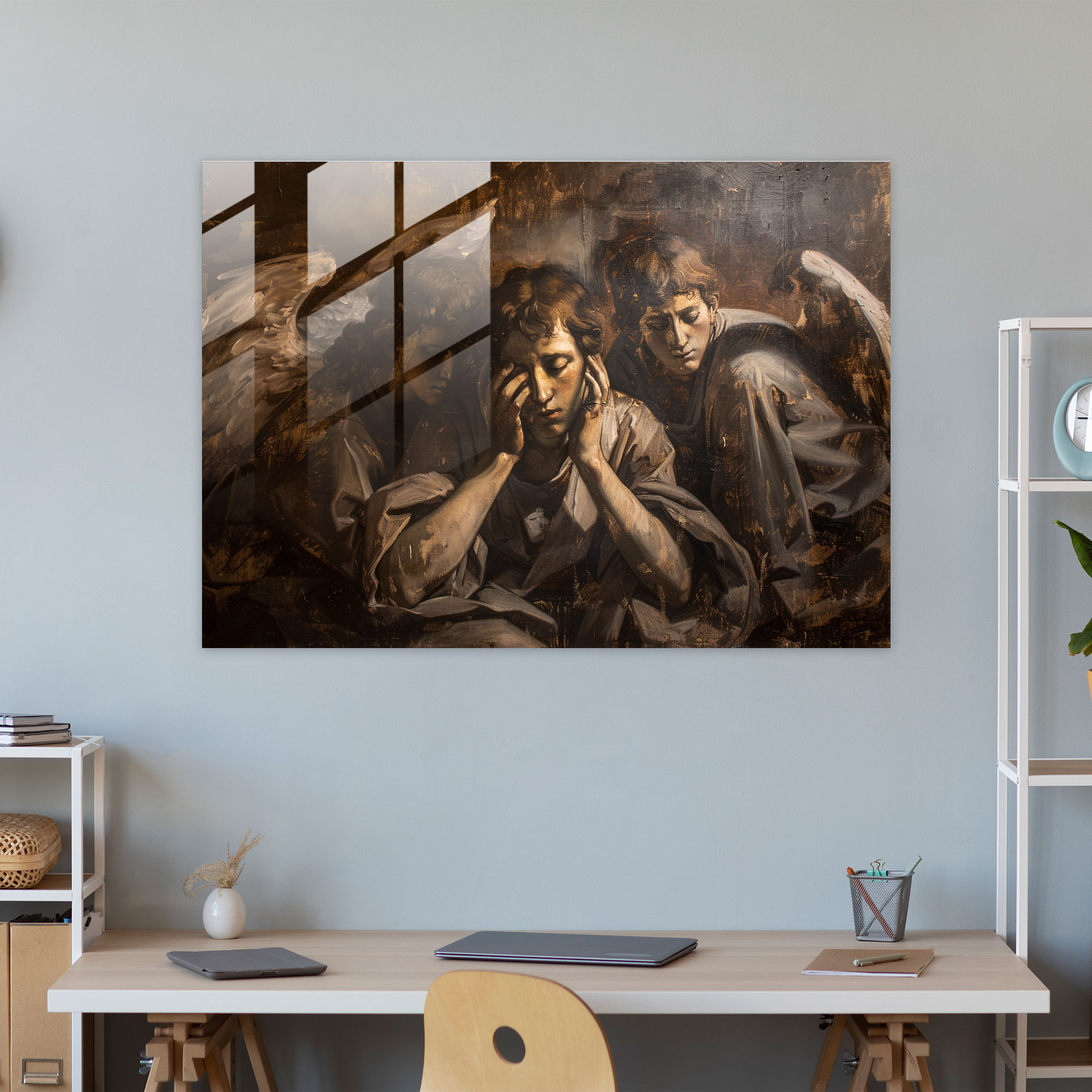 Caravaggio Tarzı Ev Dekorasyonu - Caravaggio Cam Tablo Duvar Dekorasyonu