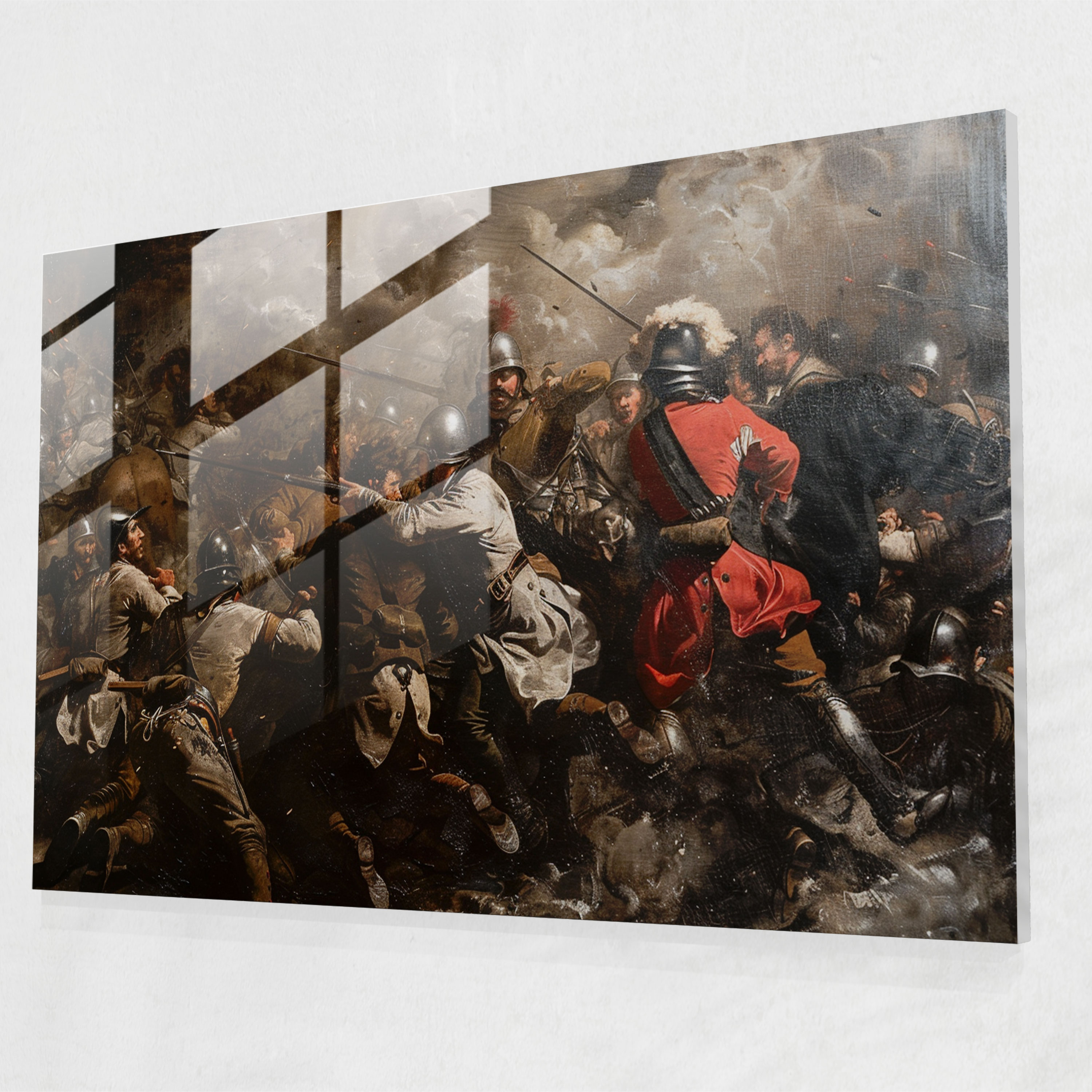 Caravaggio Tarzı Cam Sanatı - Caravaggio Savaş Sanatı Cam Tablo Cam Sanatı