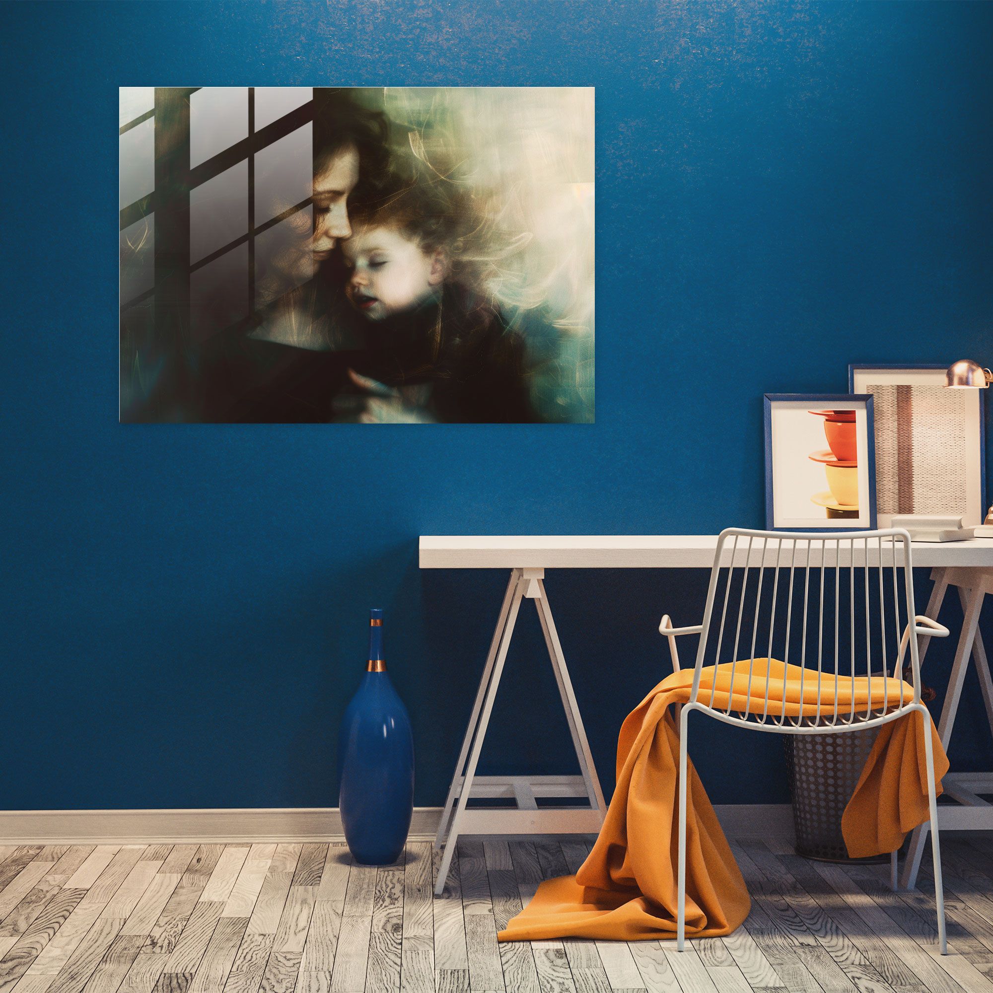 Caravaggio Tarzı Cam Tablo - Caravaggio Cam Tablo Cam Sanatı Aile Sanatı