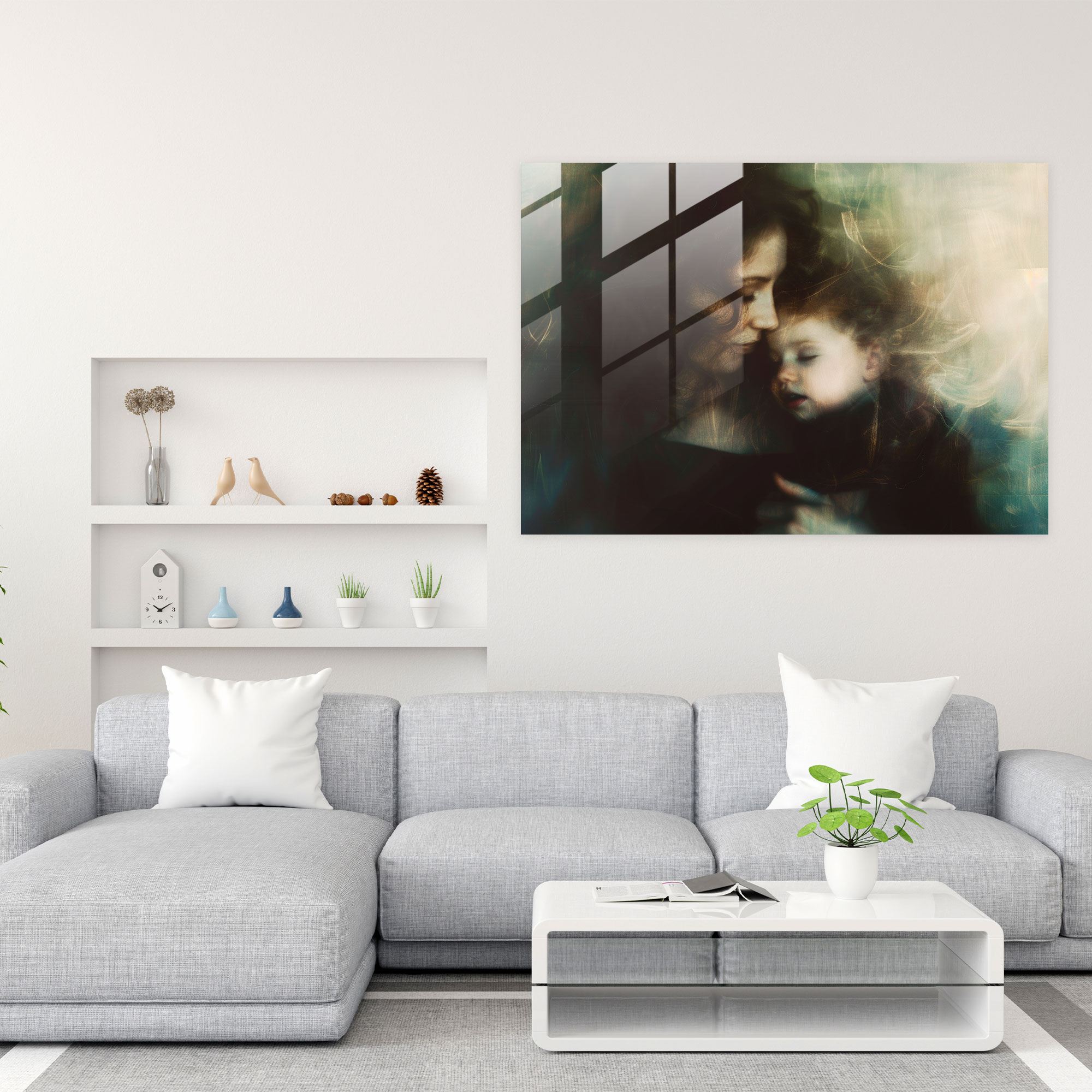 Caravaggio Tarzı Cam Tablo - Caravaggio Cam Tablo Cam Sanatı Aile Sanatı