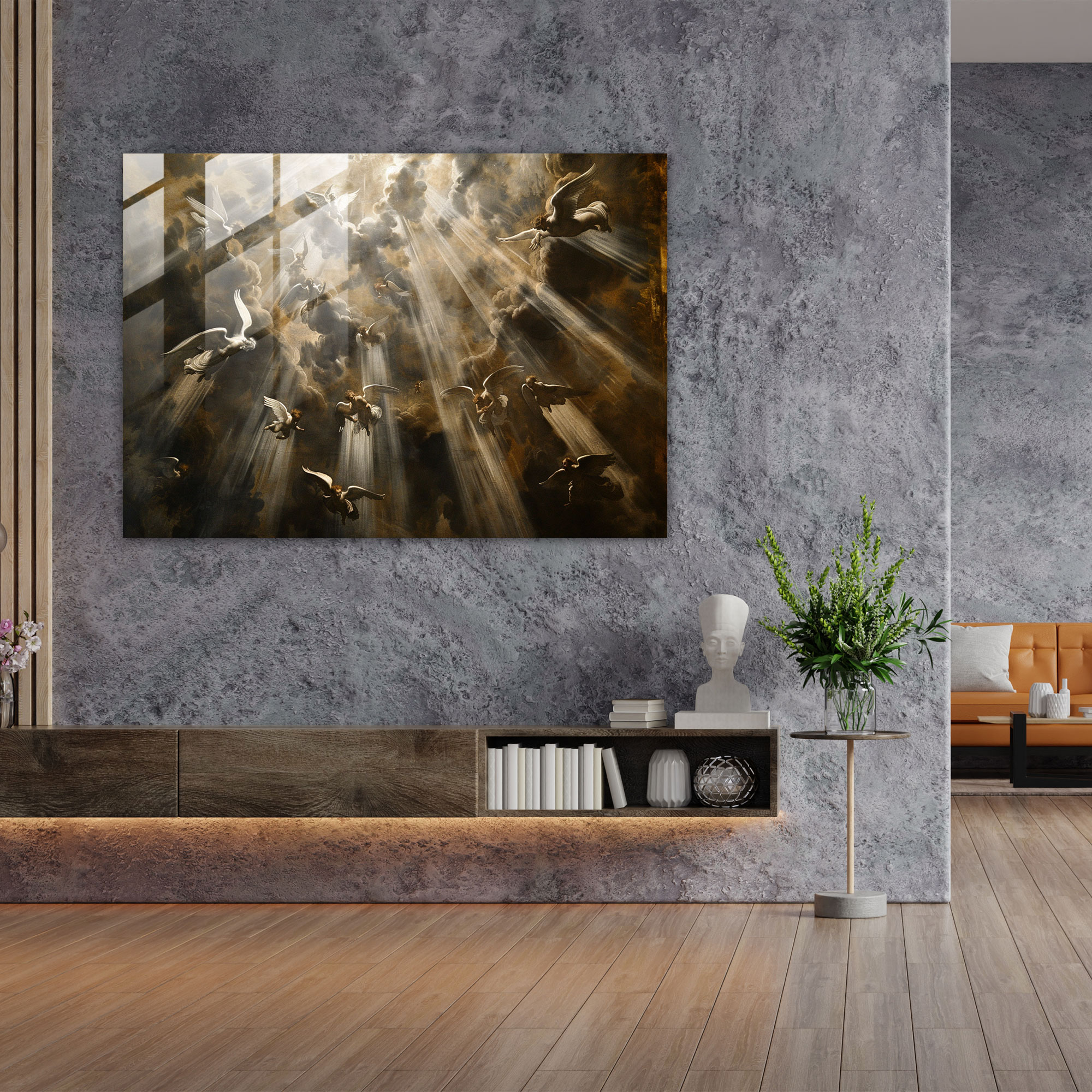 Caravaggio Tarzı Ev Dekorasyonu - Cam Tablo Cennet Sanat