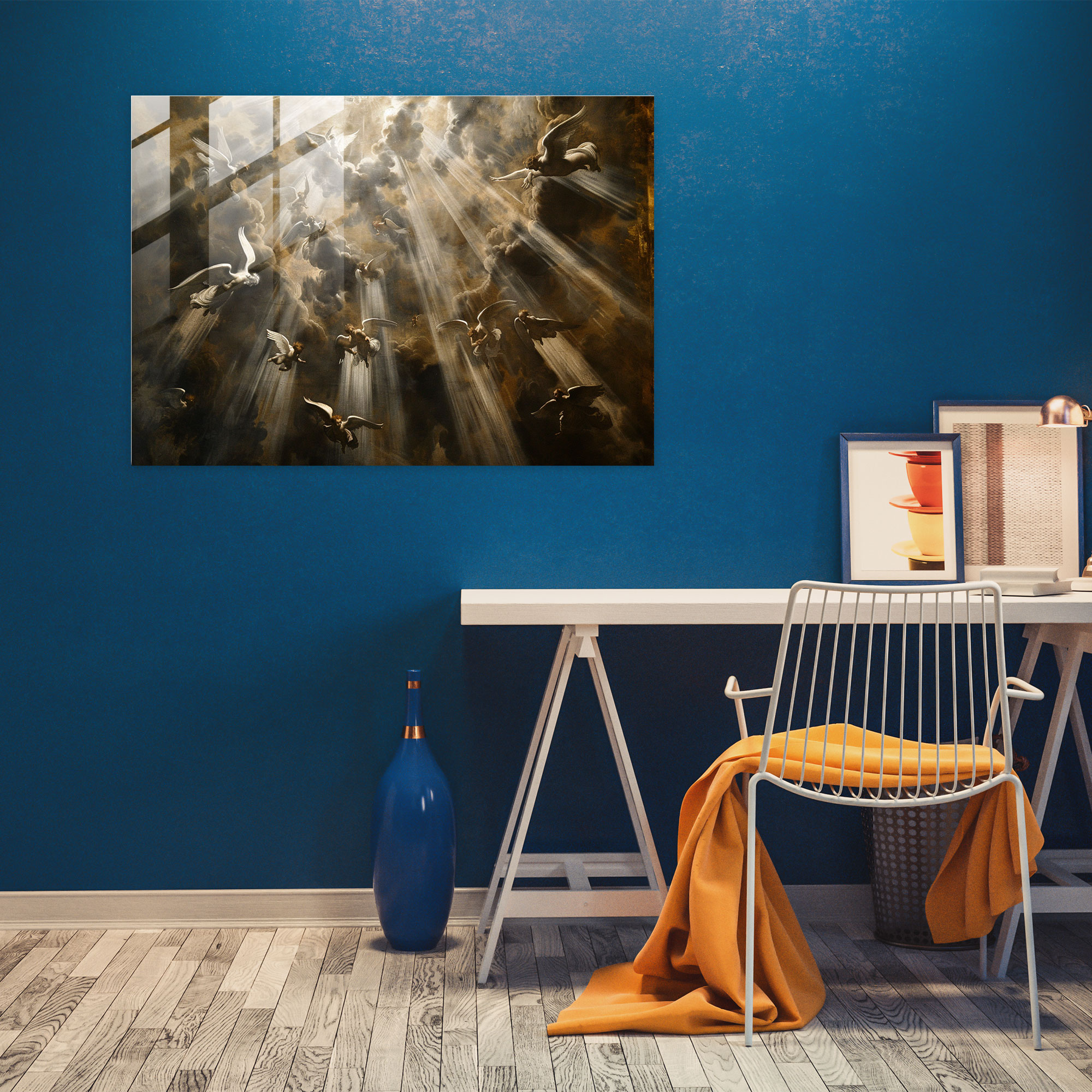 Caravaggio Tarzı Ev Dekorasyonu - Cam Tablo Cennet Sanat