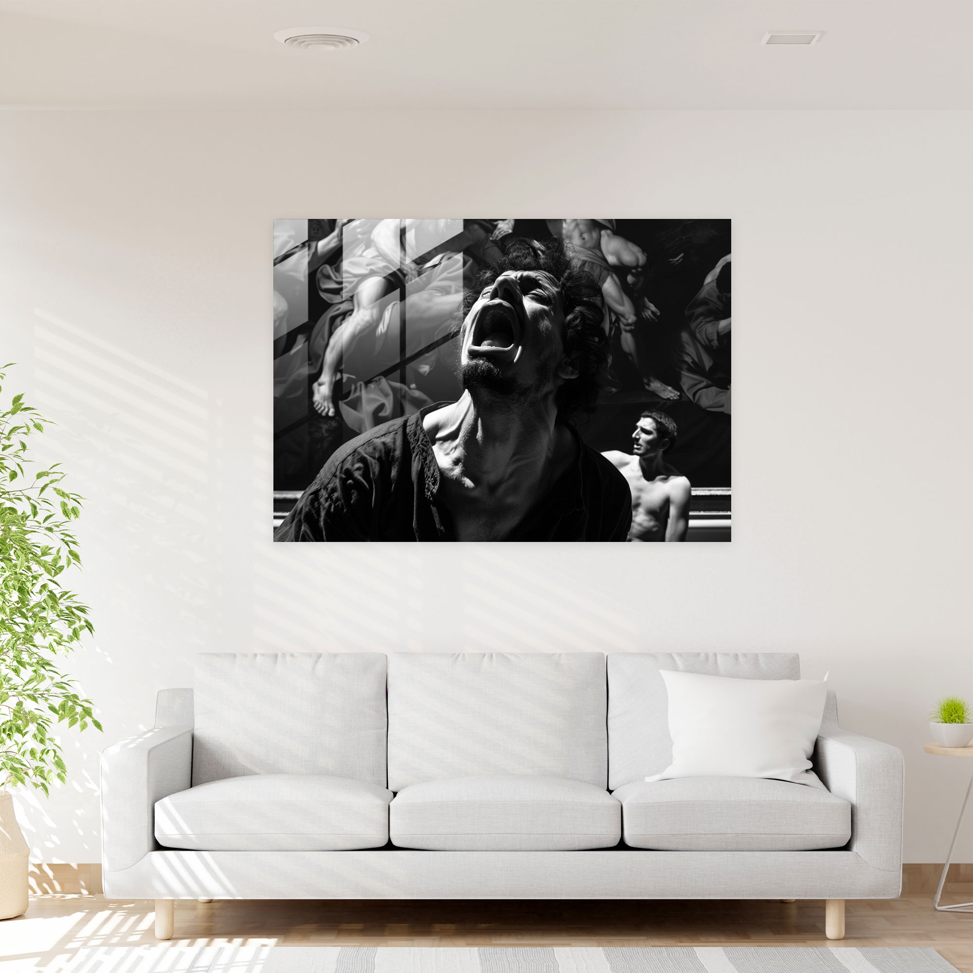 Caravaggio Tarzı Duvar Dekorasyonu: Dramatik Jestler - Caravaggio Cam Tablo Duvar Dekorasyonu