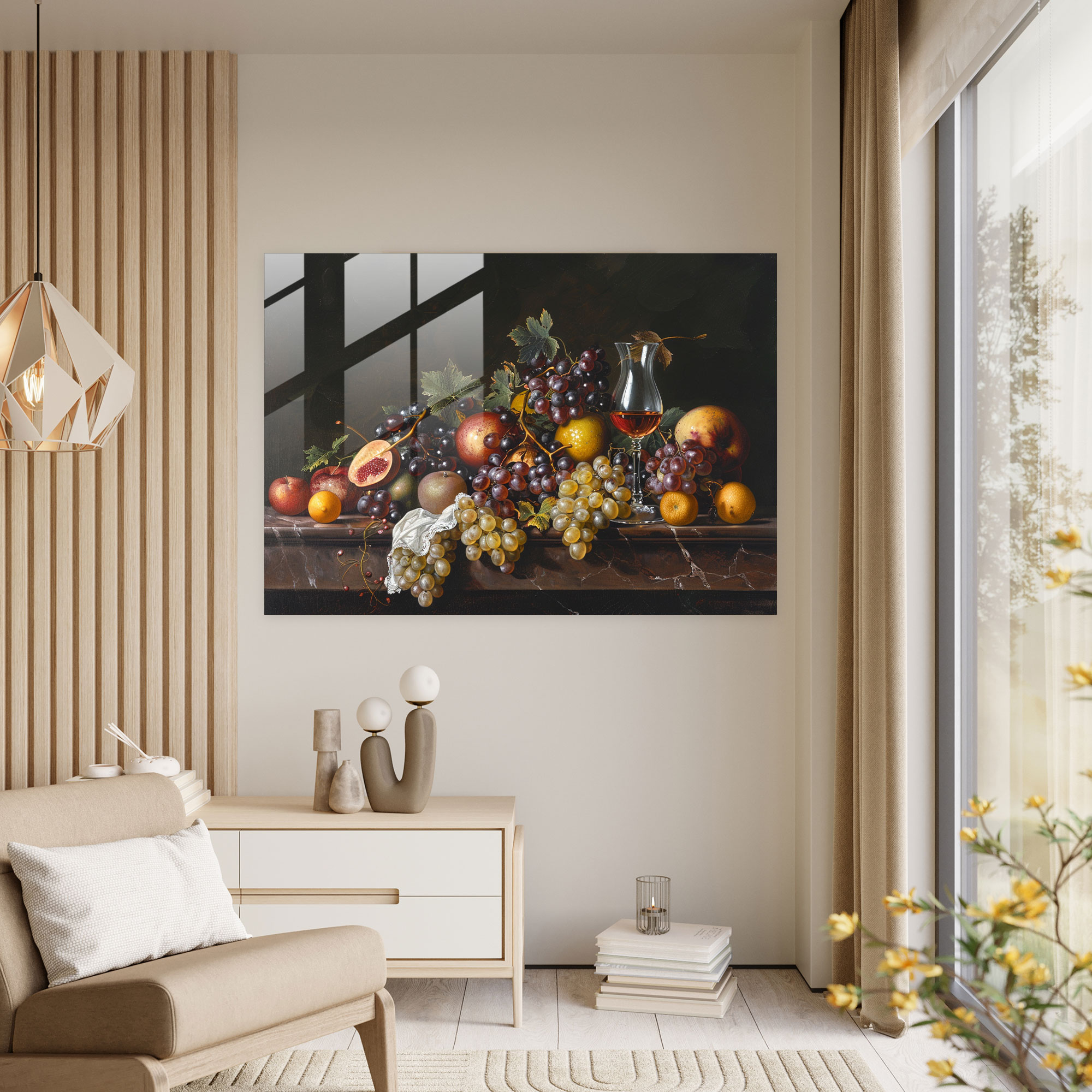Caravaggio Tarzı Cam Duvar Sanatı - Caravaggio Cam Tablo Cam Sanatı Caravaggio Tarzı