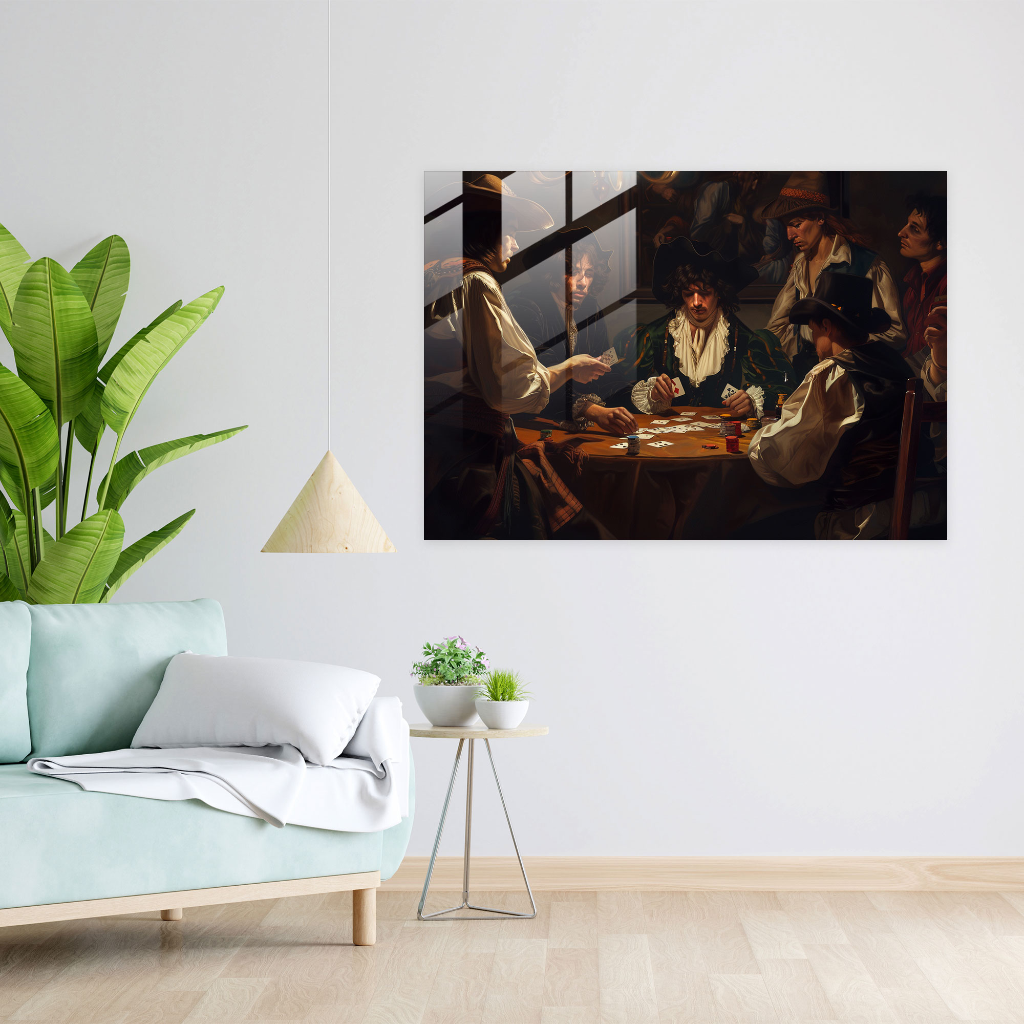 Caravaggio Tarzı Ev Dekorasyonu Cam Tablo - Caravaggio Ev Dekorasyonu Modern Sanat Cam Tablo
