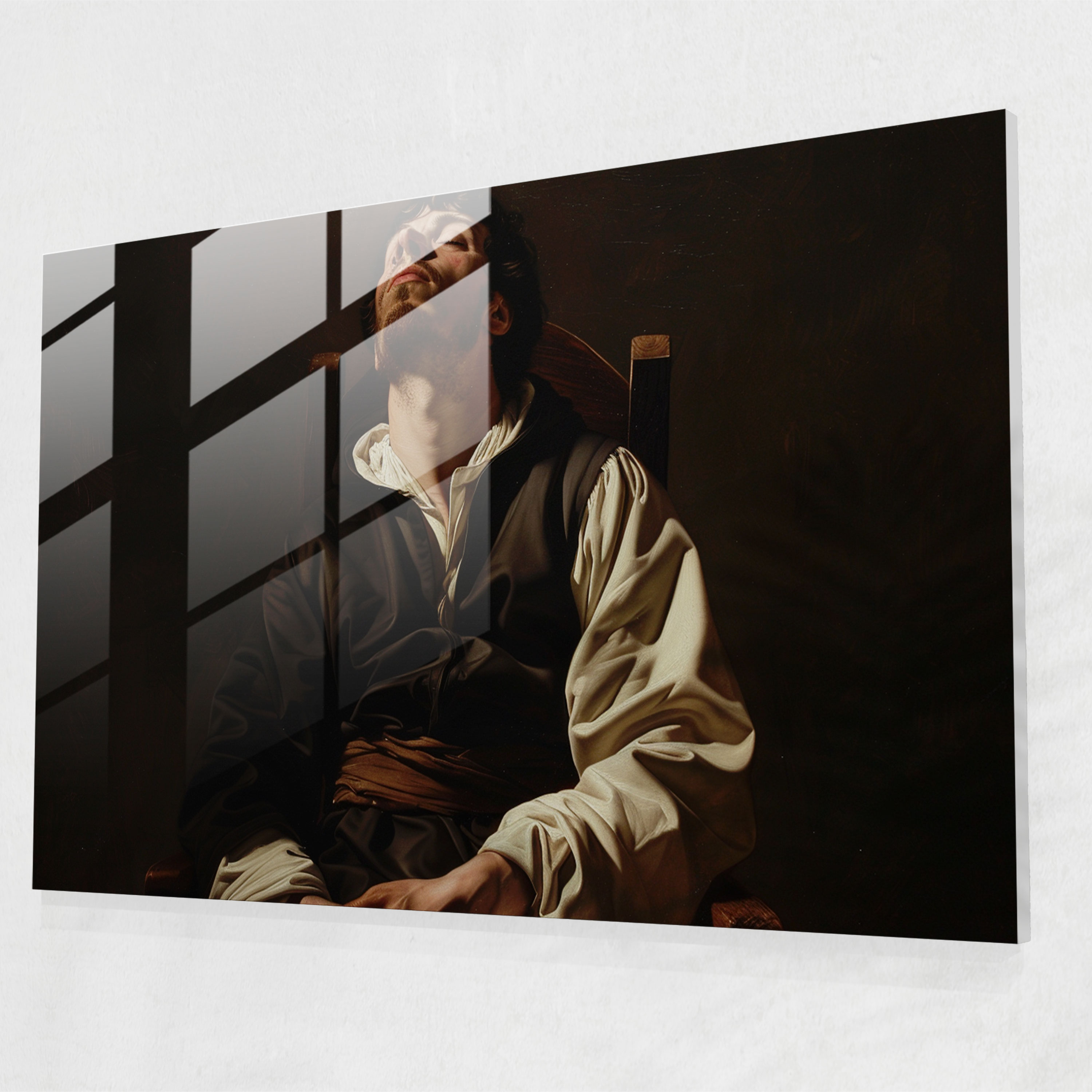 Caravaggio Tarzı Cam Sanatı - Duvar Sanatı Cam Tablo