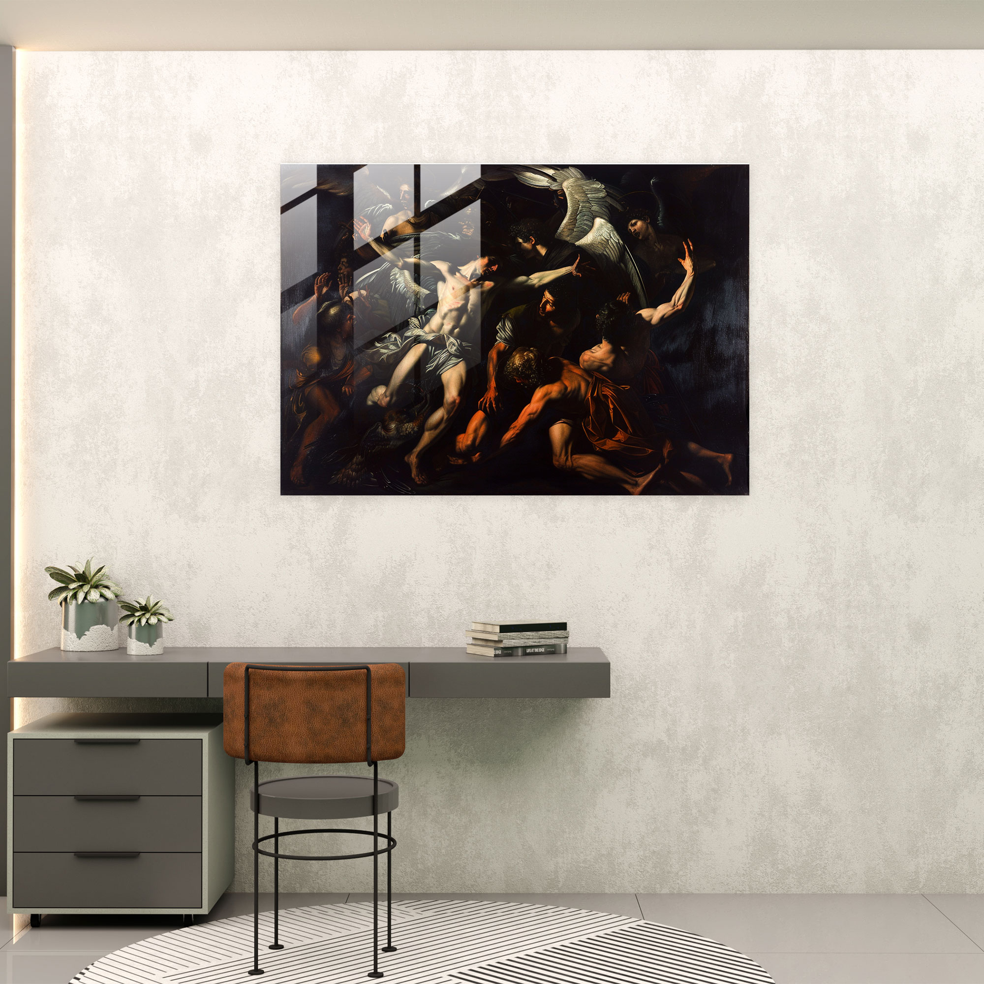 Caravaggio Tarzı Cam Duvar Sanatı - Caravaggio Cam Sanatı Cam Duvar Sanatı Cam Tablo