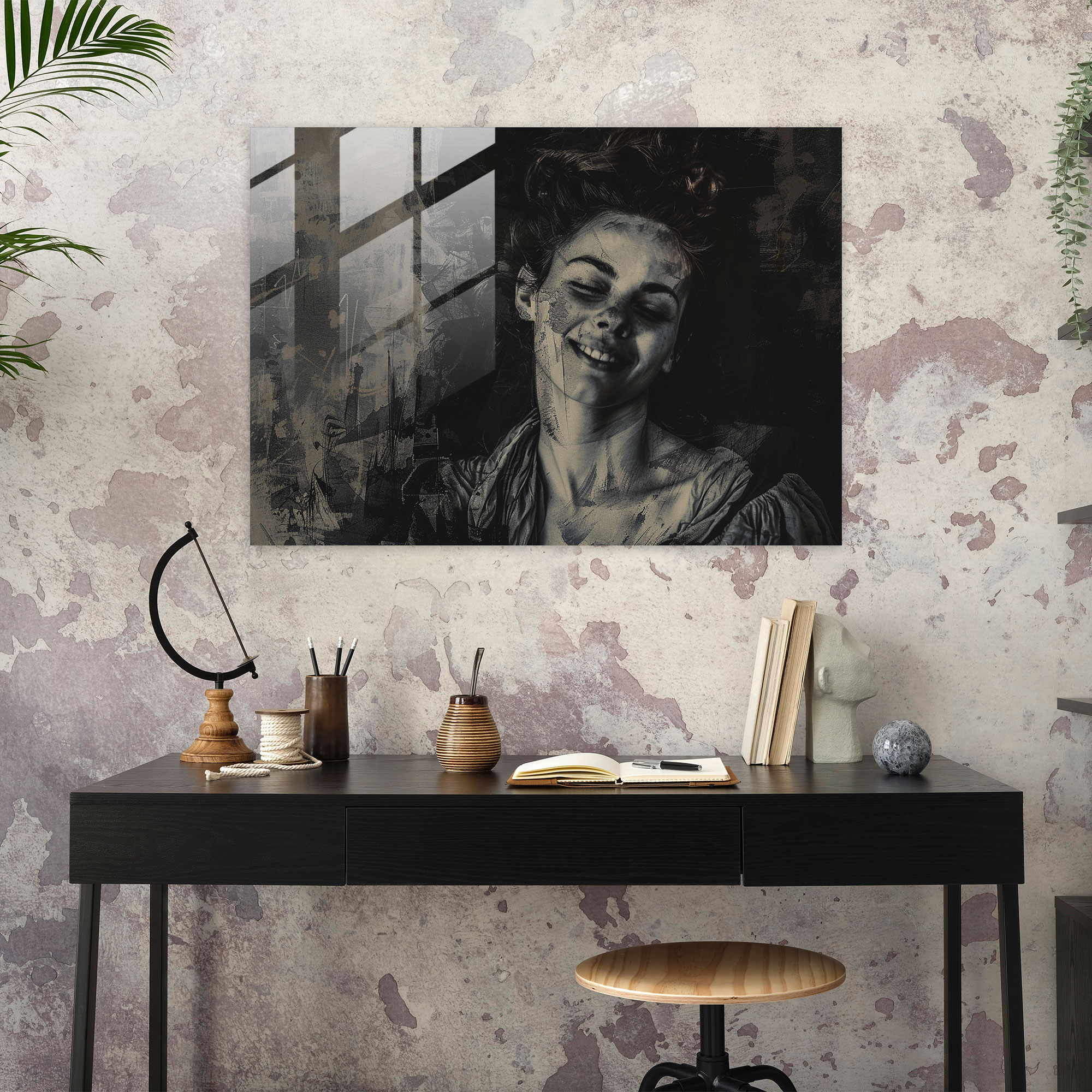 Caravaggio Tarzı Modern Sanat Cam Tablo - Caravaggio Modern Sanat Cam Tablo Cam Sanat