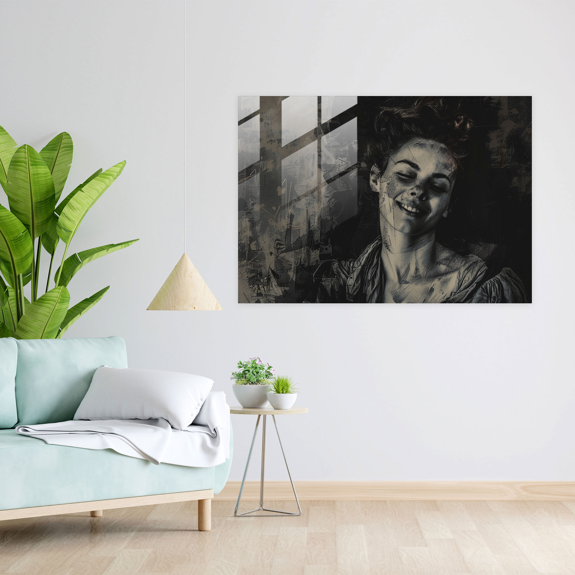 Caravaggio Tarzı Modern Sanat Cam Tablo - Caravaggio Modern Sanat Cam Tablo Cam Sanat