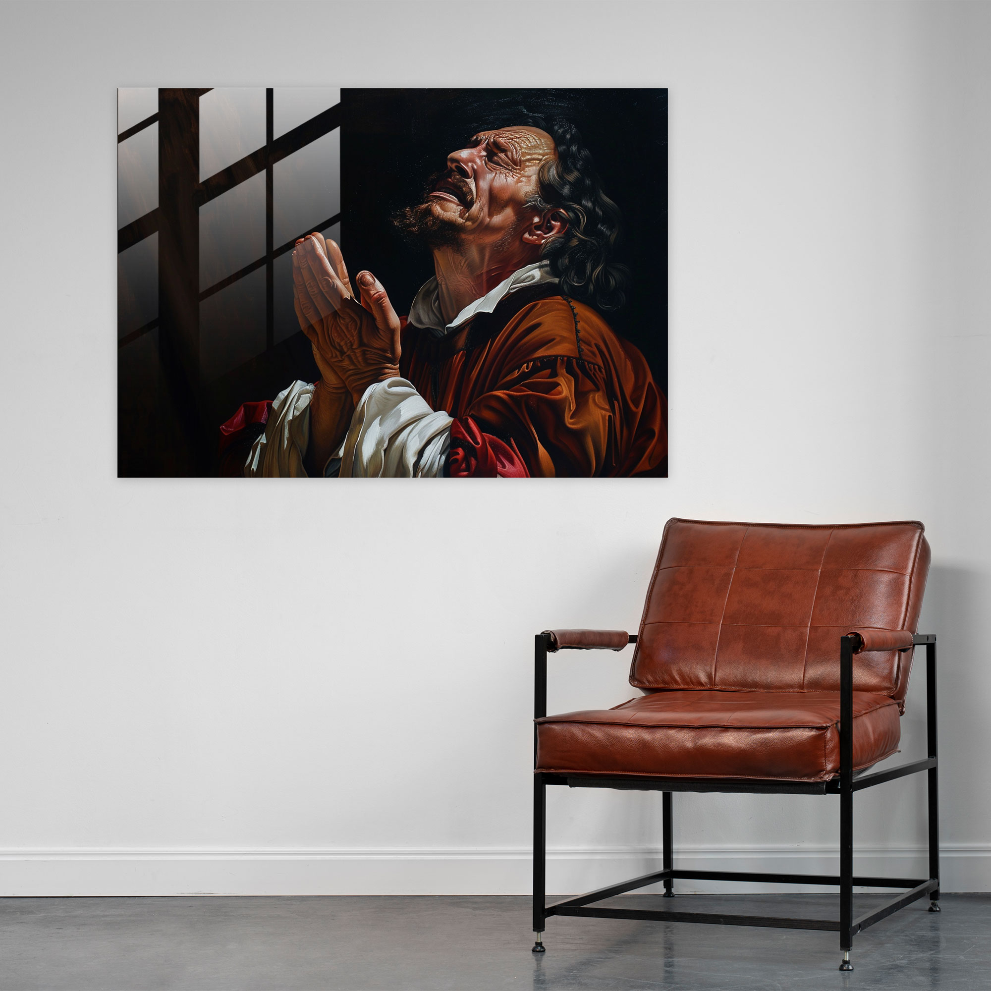 Caravaggio Tarzı Cam Tablo - Cam Tablo Caravaggio Tarzı Duvar Sanatı