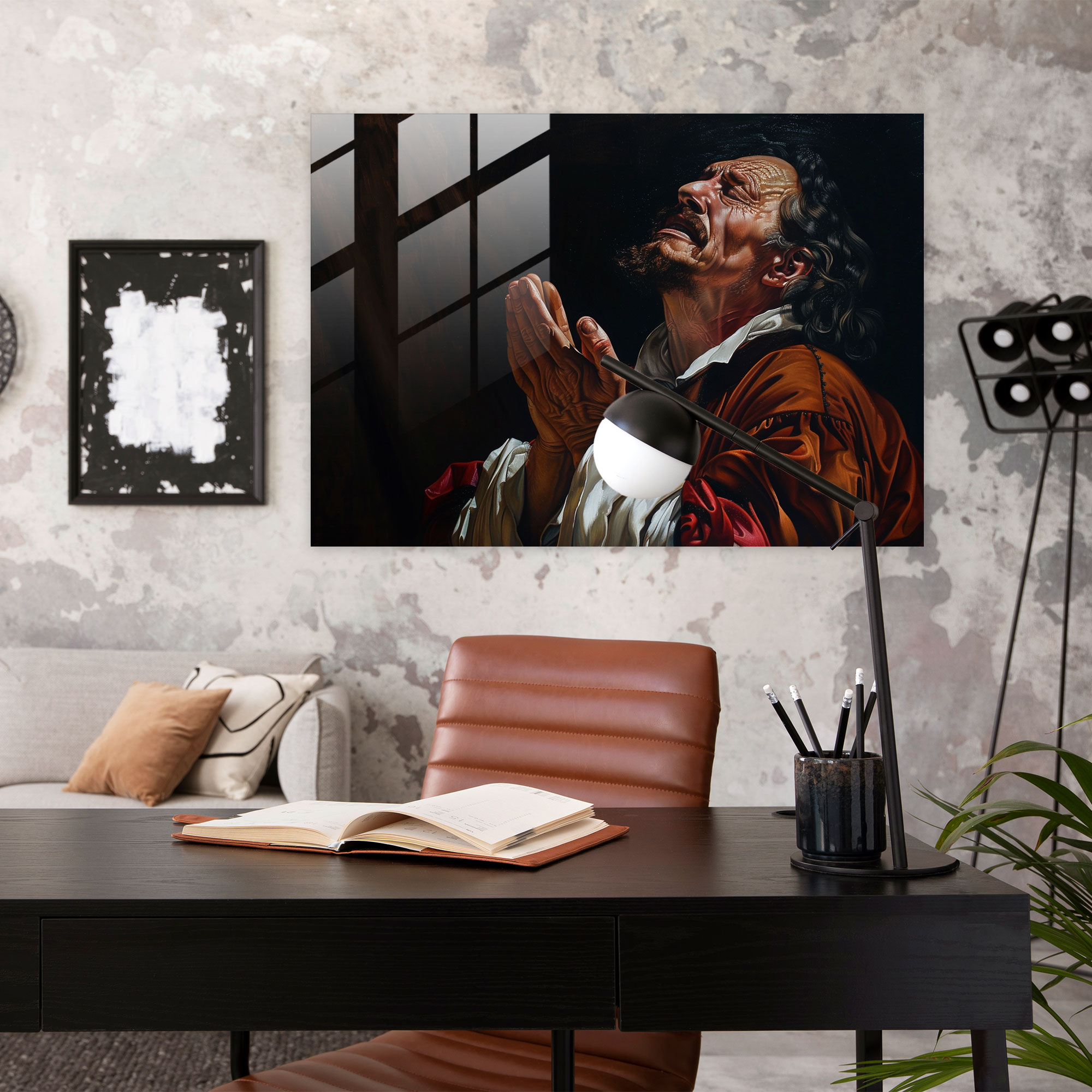 Caravaggio Tarzı Cam Tablo - Cam Tablo Caravaggio Tarzı Duvar Sanatı