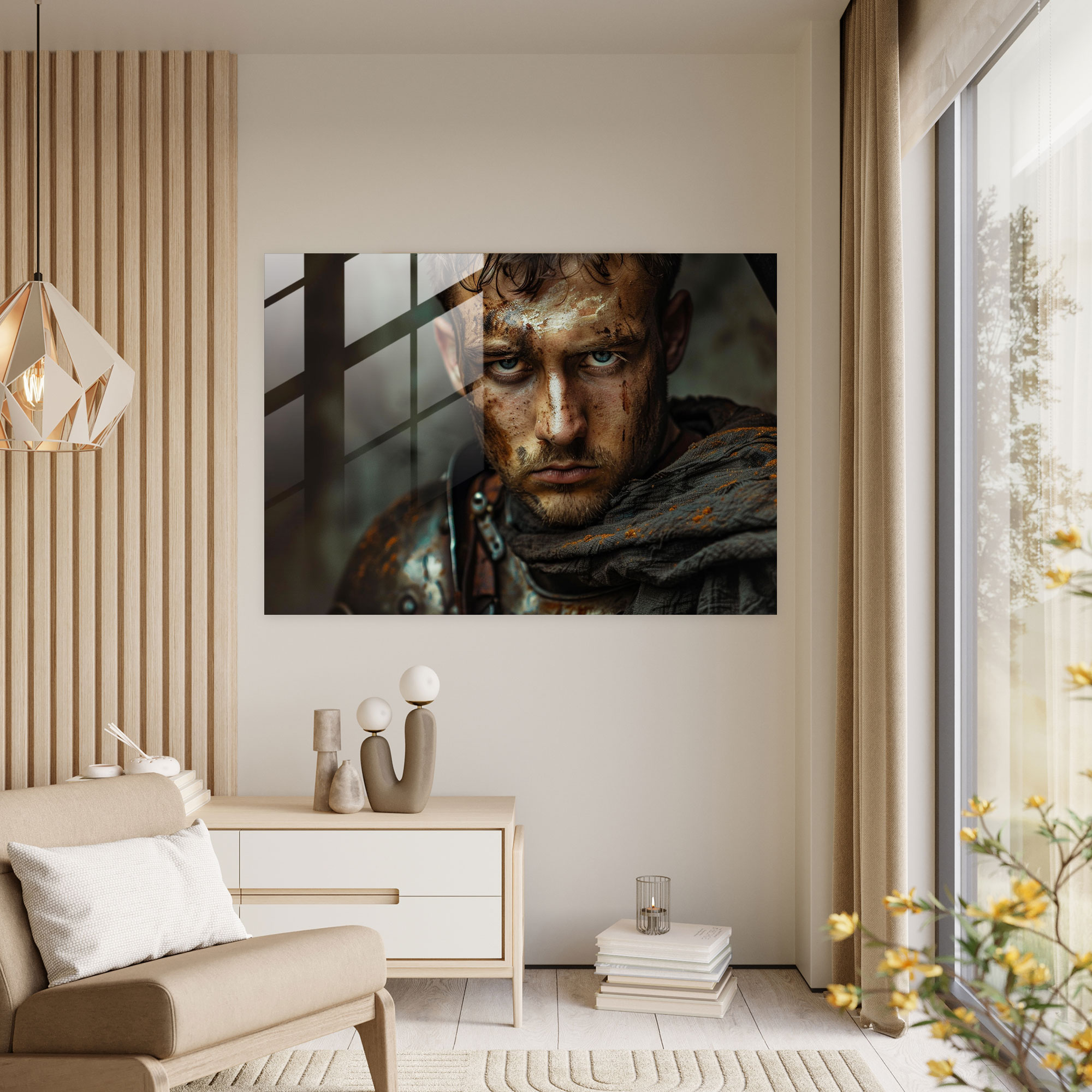 Caravaggio Tarzı Ev Dekorasyonu Cam Tablo - Caravaggio Ev Dekorasyonu Cam Tablo