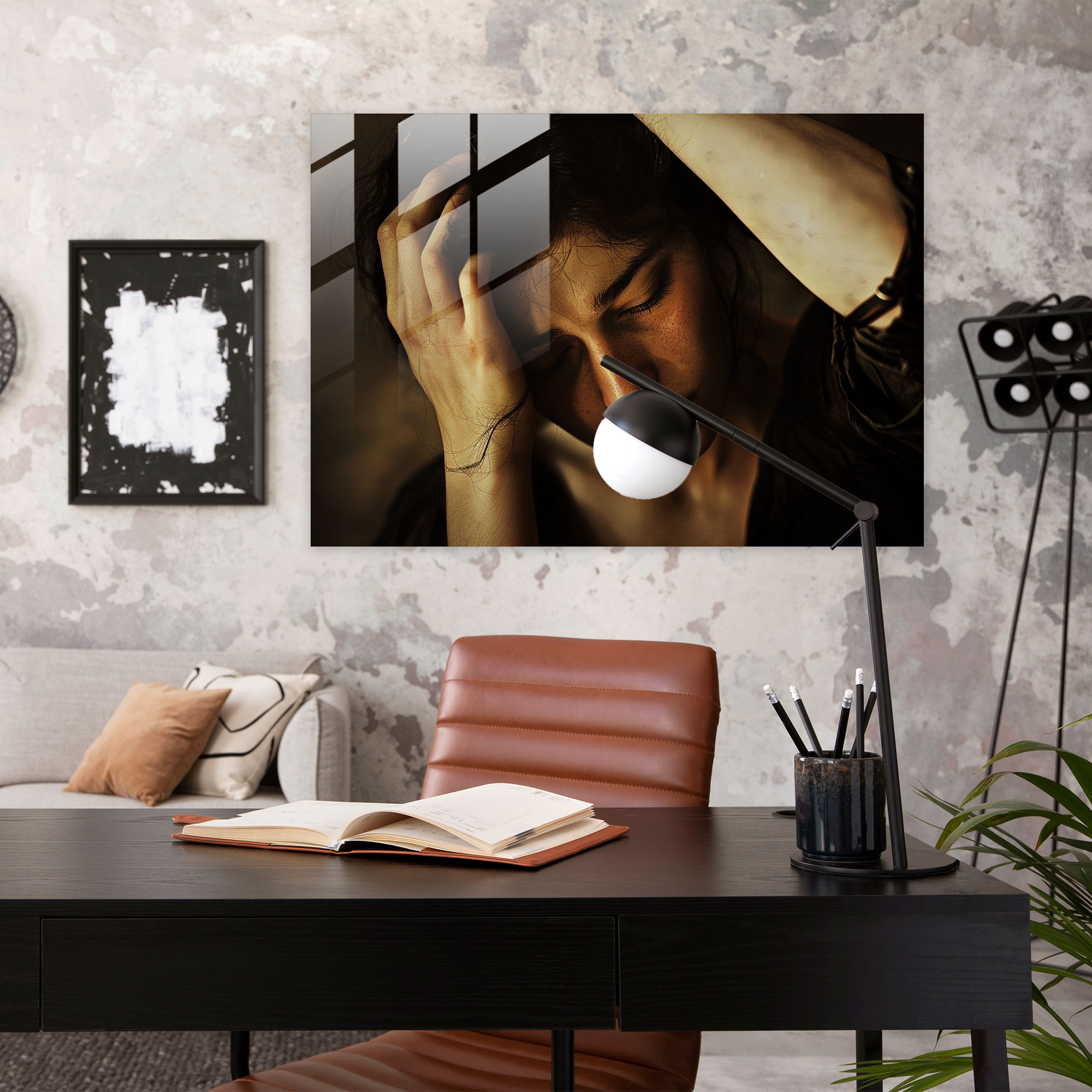 Caravaggio Tarzı Modern Sanat - Dramatik An Yakalandı - Caravaggio Duygusal İfadeler Dramatik Aydınlatma Modern Sanat