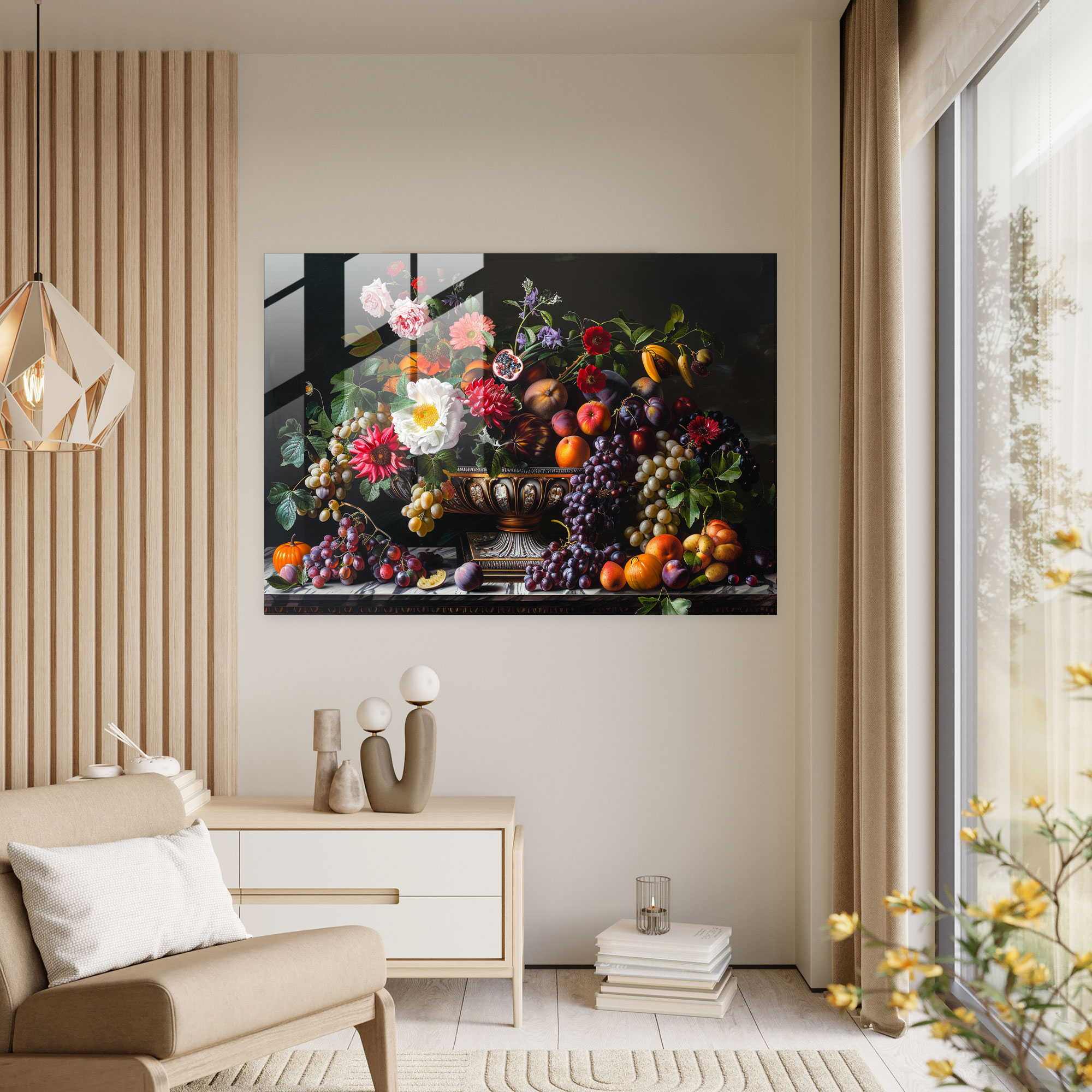 Caravaggio Tarzı Cam Tablo - Caravaggio Cam Tablo Cam Duvar Sanatı Duvar Dekorasyonu