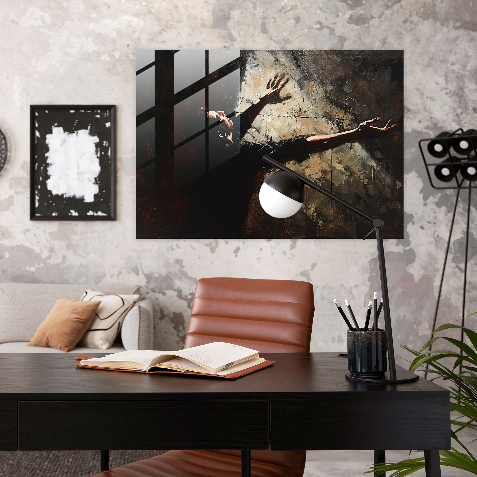 Caravaggio Tarzı Ev Dekorasyonu - Cam Tablo Modern Sanat