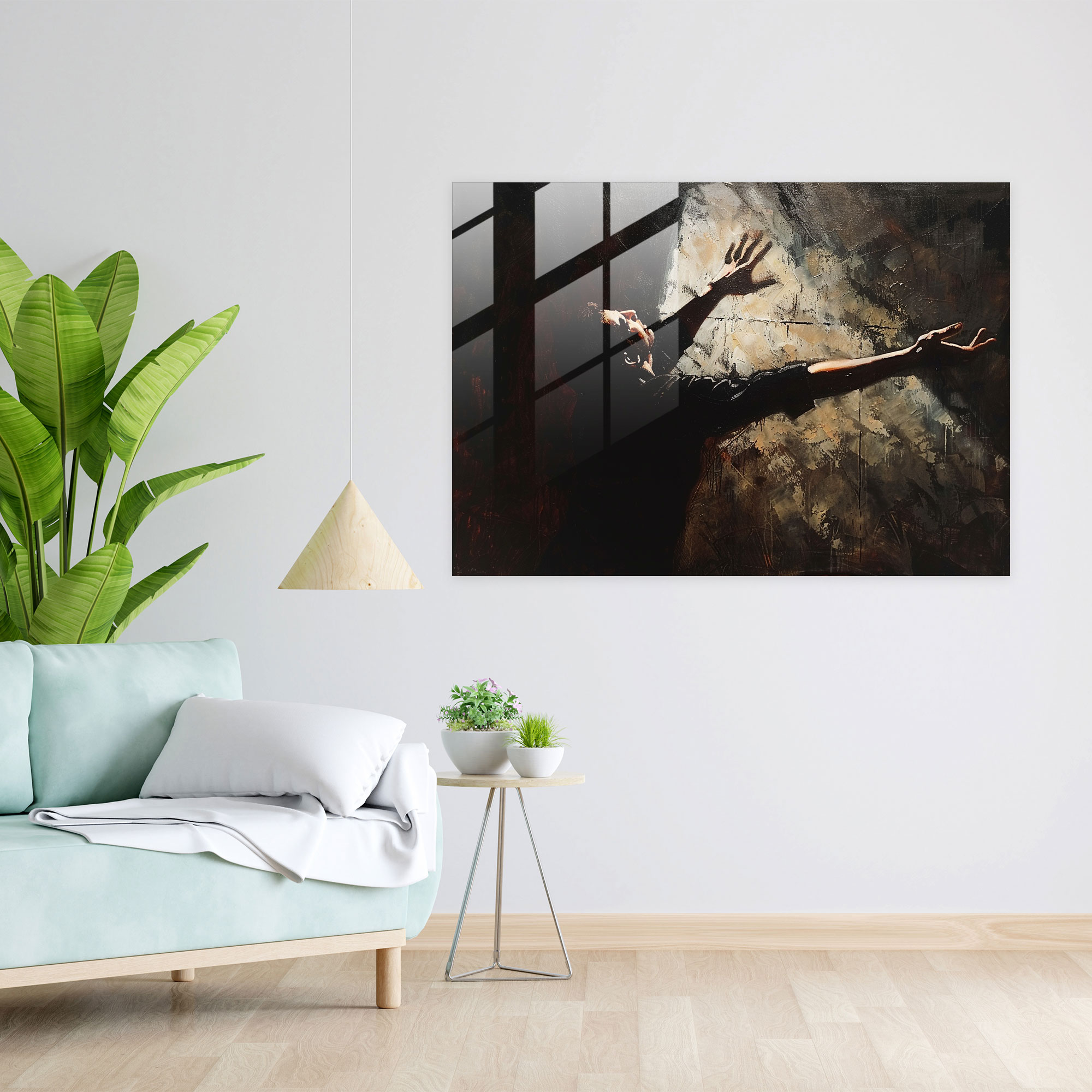 Caravaggio Tarzı Ev Dekorasyonu - Cam Tablo Modern Sanat