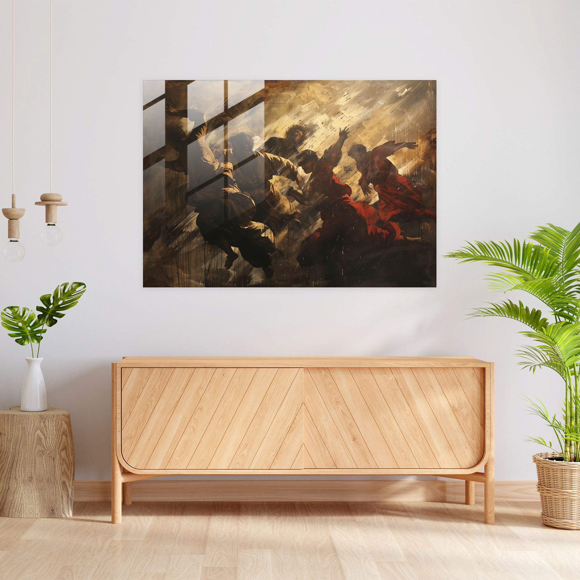 Caravaggio Tarzı Duvar Dekorasyonu - Cam Tablo Duvar Sanatı