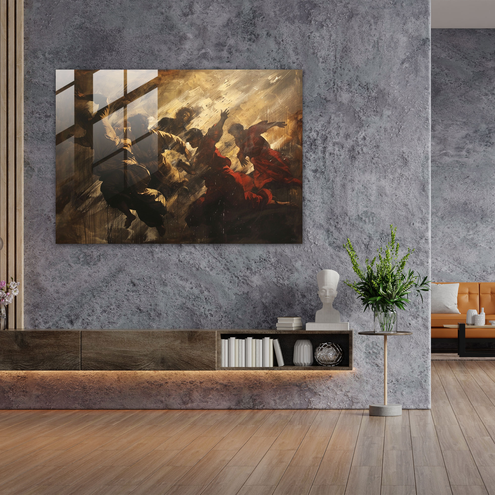 Caravaggio Tarzı Duvar Dekorasyonu - Cam Tablo Duvar Sanatı