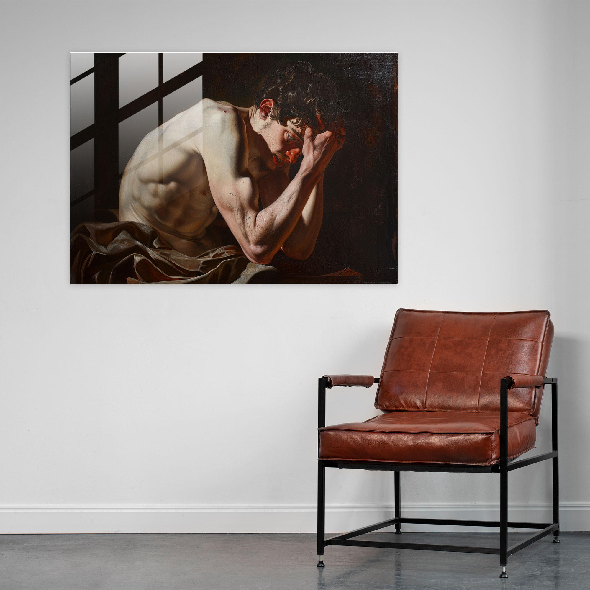 Caravaggio Tarzı Modern Sanat - Caravaggio Cam Tablo Kanvas Tablo