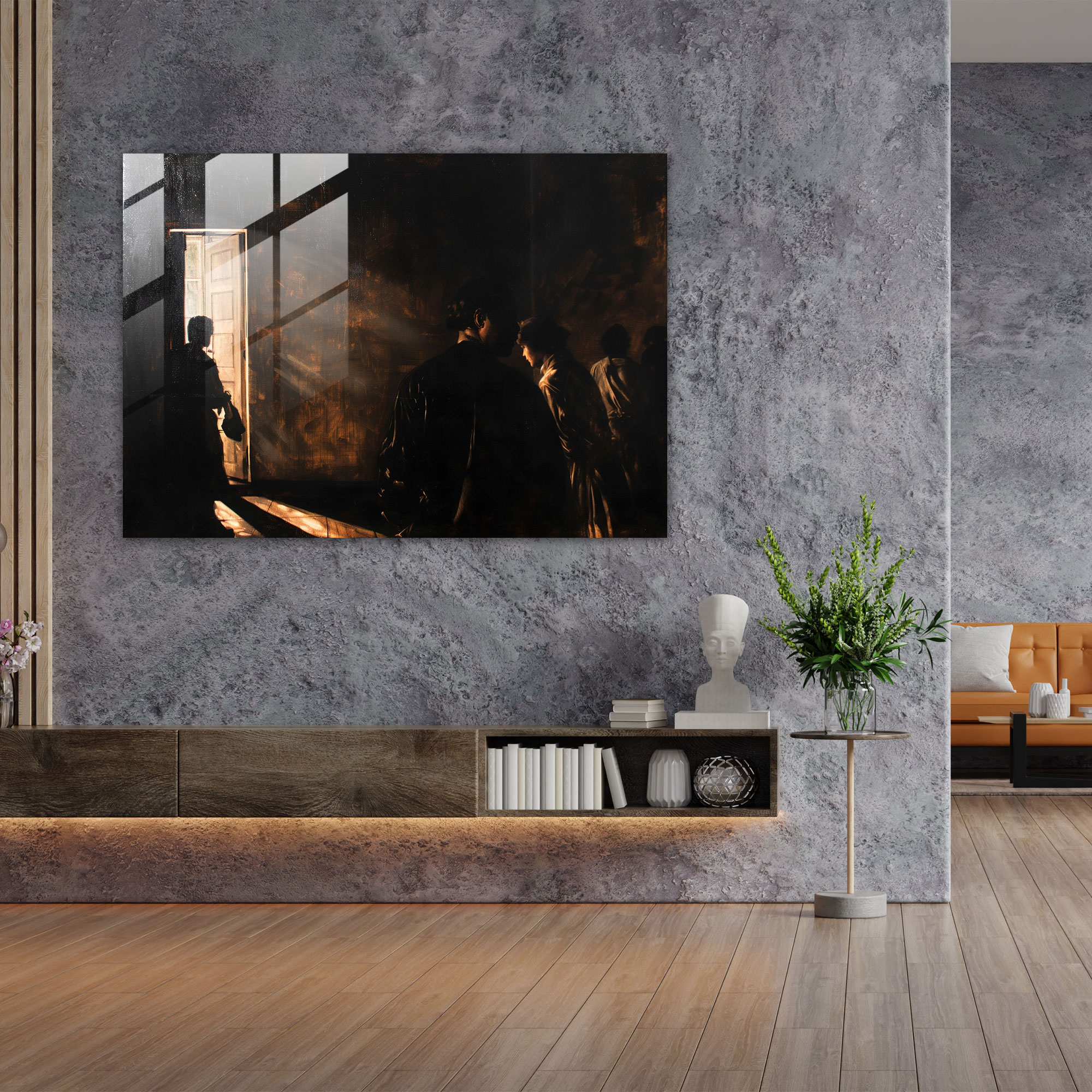 Caravaggio Tarzı Cam Duvar Sanatı - Ev Dekorasyonu Modern Sanat