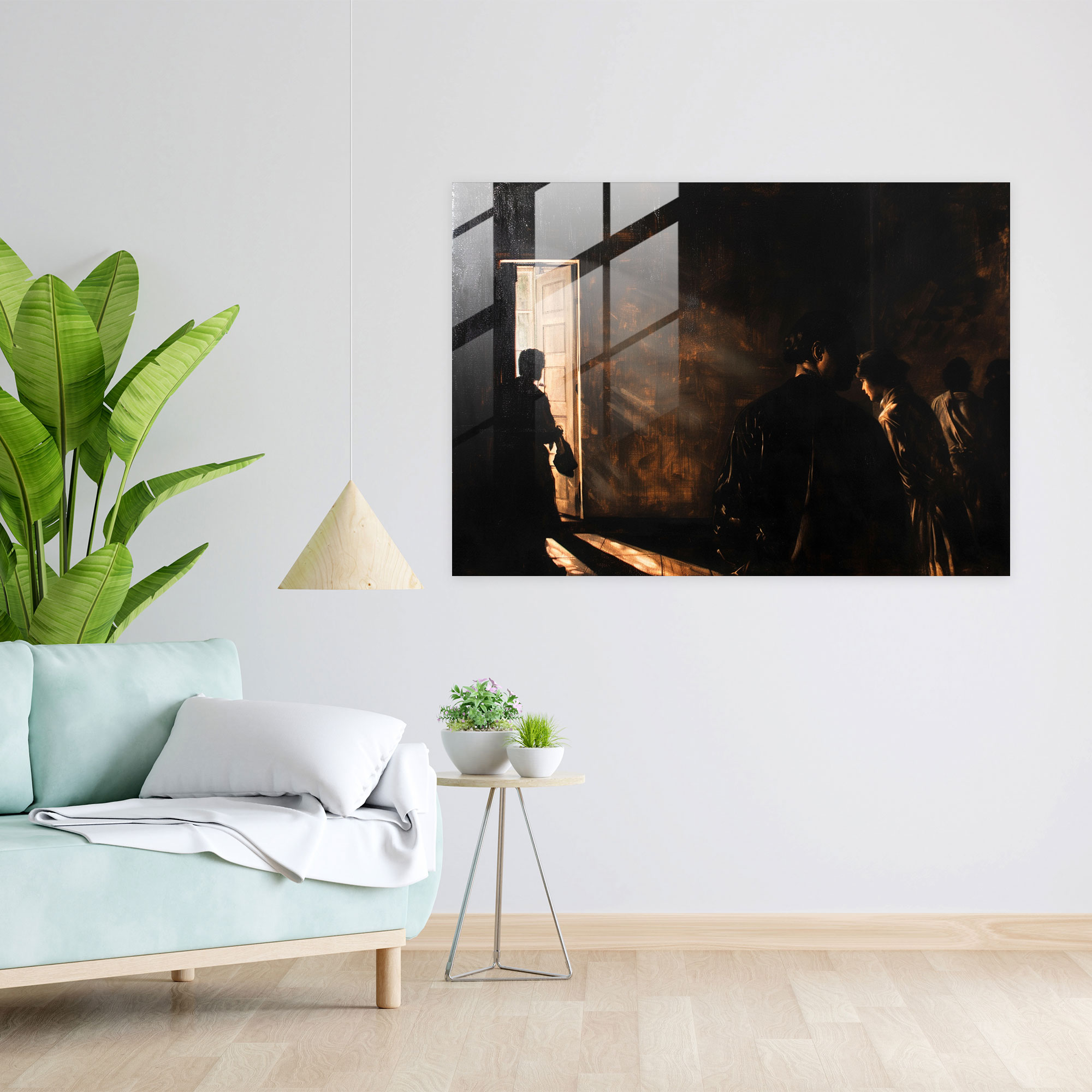 Caravaggio Tarzı Cam Duvar Sanatı - Ev Dekorasyonu Modern Sanat