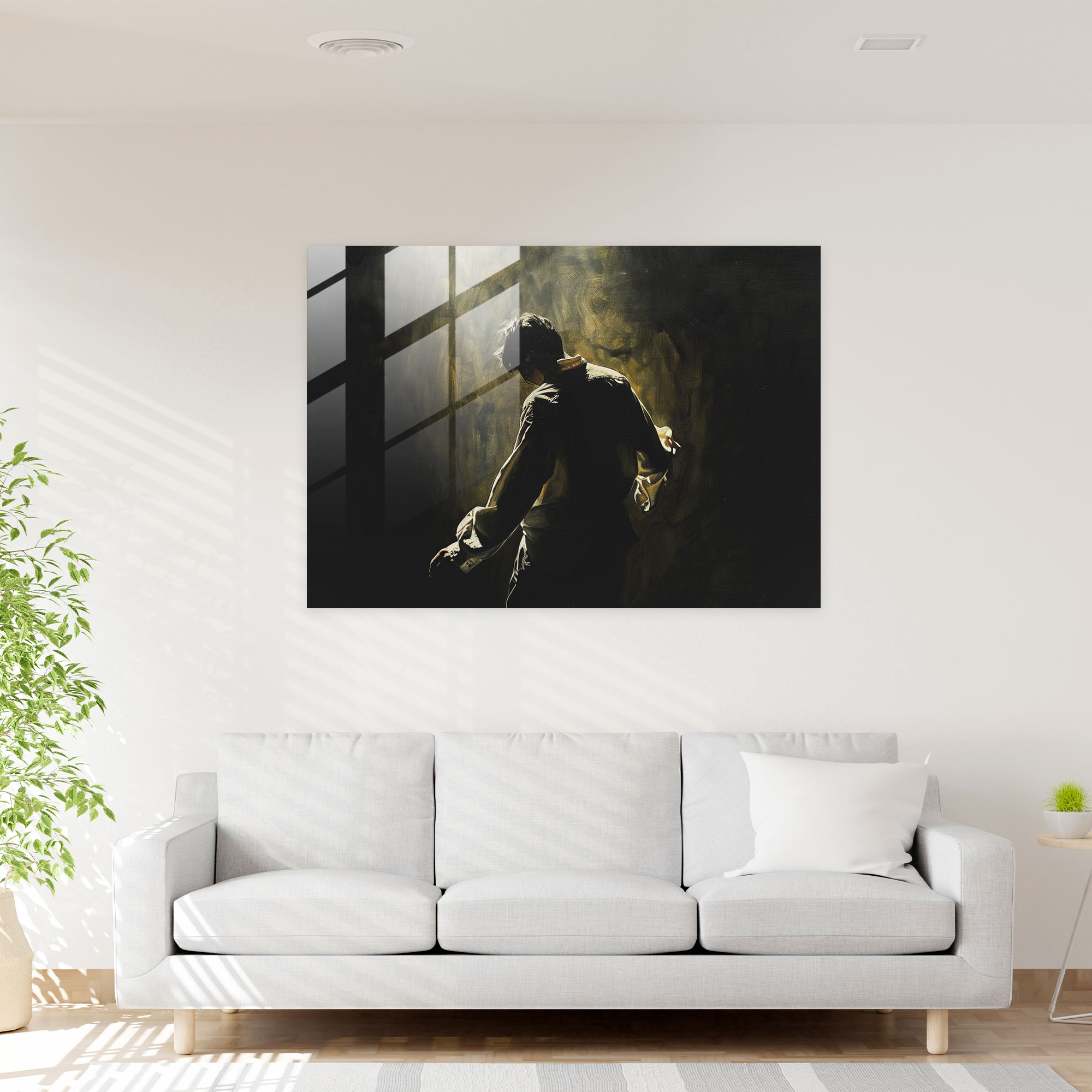 Caravaggio Tarzı Cam Tablo - Caravaggio Cam Sanatı Duvar Dekorasyonu