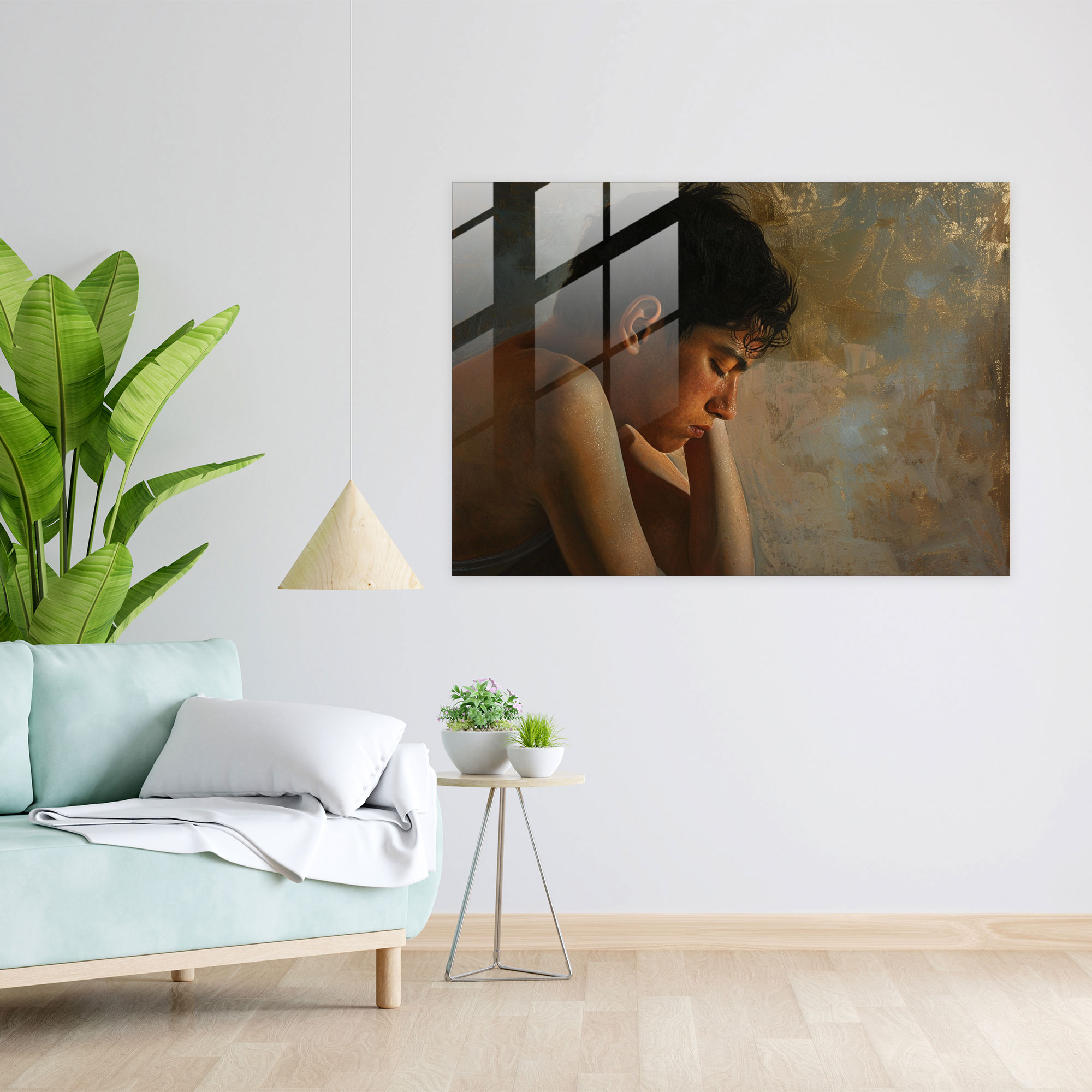 Caravaggio Tarzı Duvar Dekorasyonu - Modern Sanat Cam Tablo